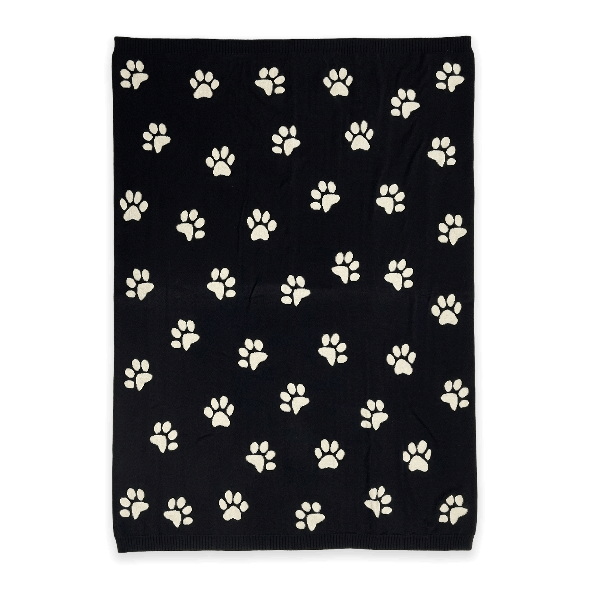 Dog Paw - Jacquard Sweater Knit Baby Blanket (Organic Cotton)