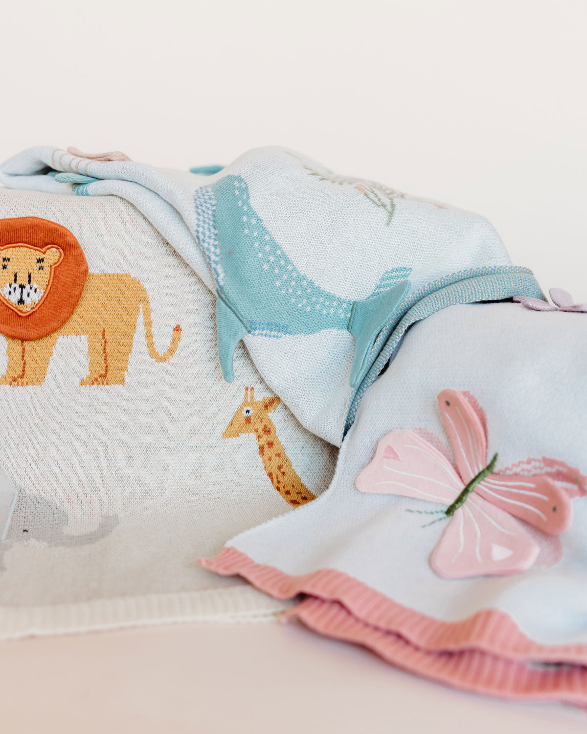 3D Jacquard Sweater Knit Baby Blankets (Organic Cotton)