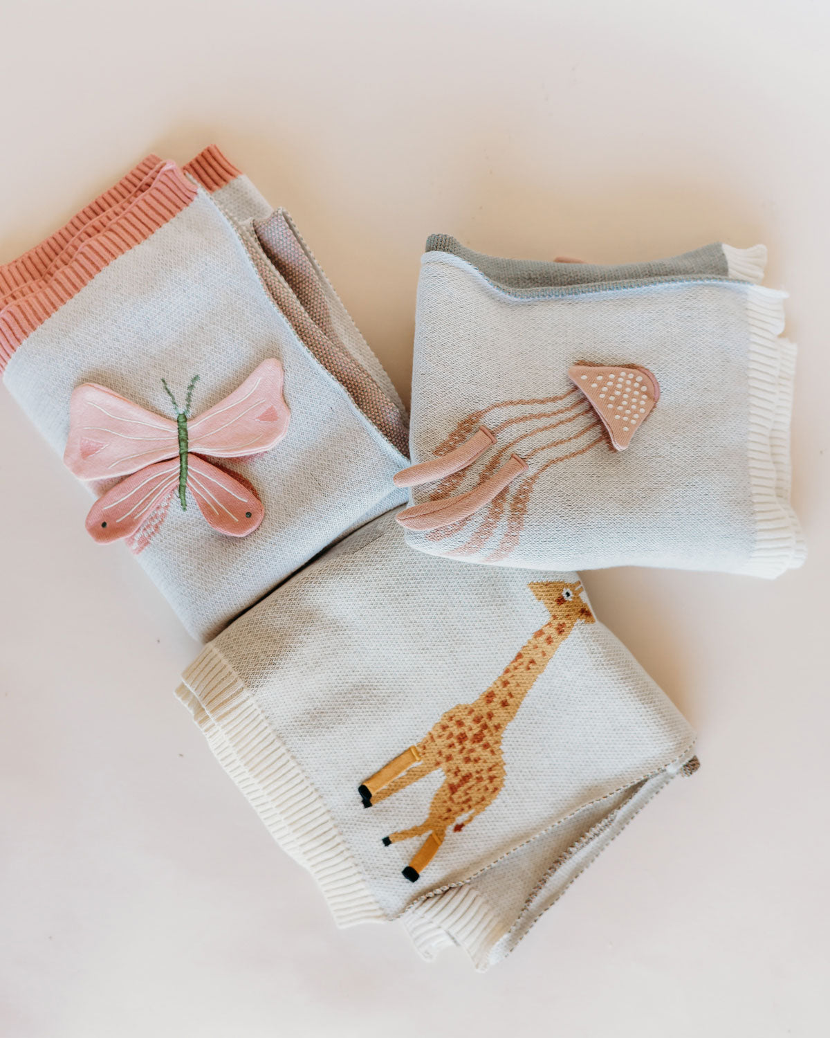 3D Jacquard Sweater Knit Baby Blankets (Organic Cotton)