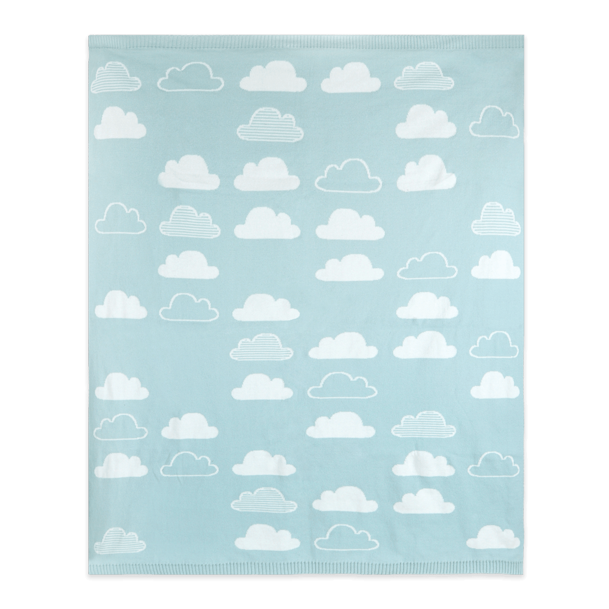 Cloud - Reversible Jacquard Sweater Knit Baby Blanket (Organic Cotton)