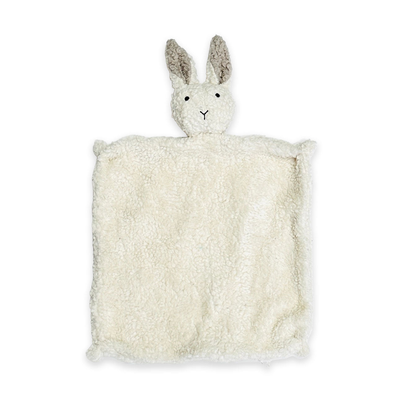 BUNNY - Organic SHERPA Lovey Baby Security Blanket Cuddle Cloth
