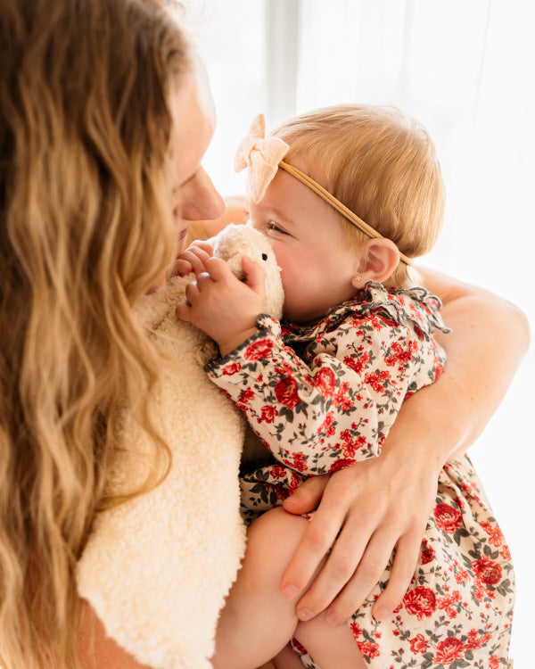 BUNNY - Organic SHERPA Lovey Baby Security Blanket Cuddle Cloth