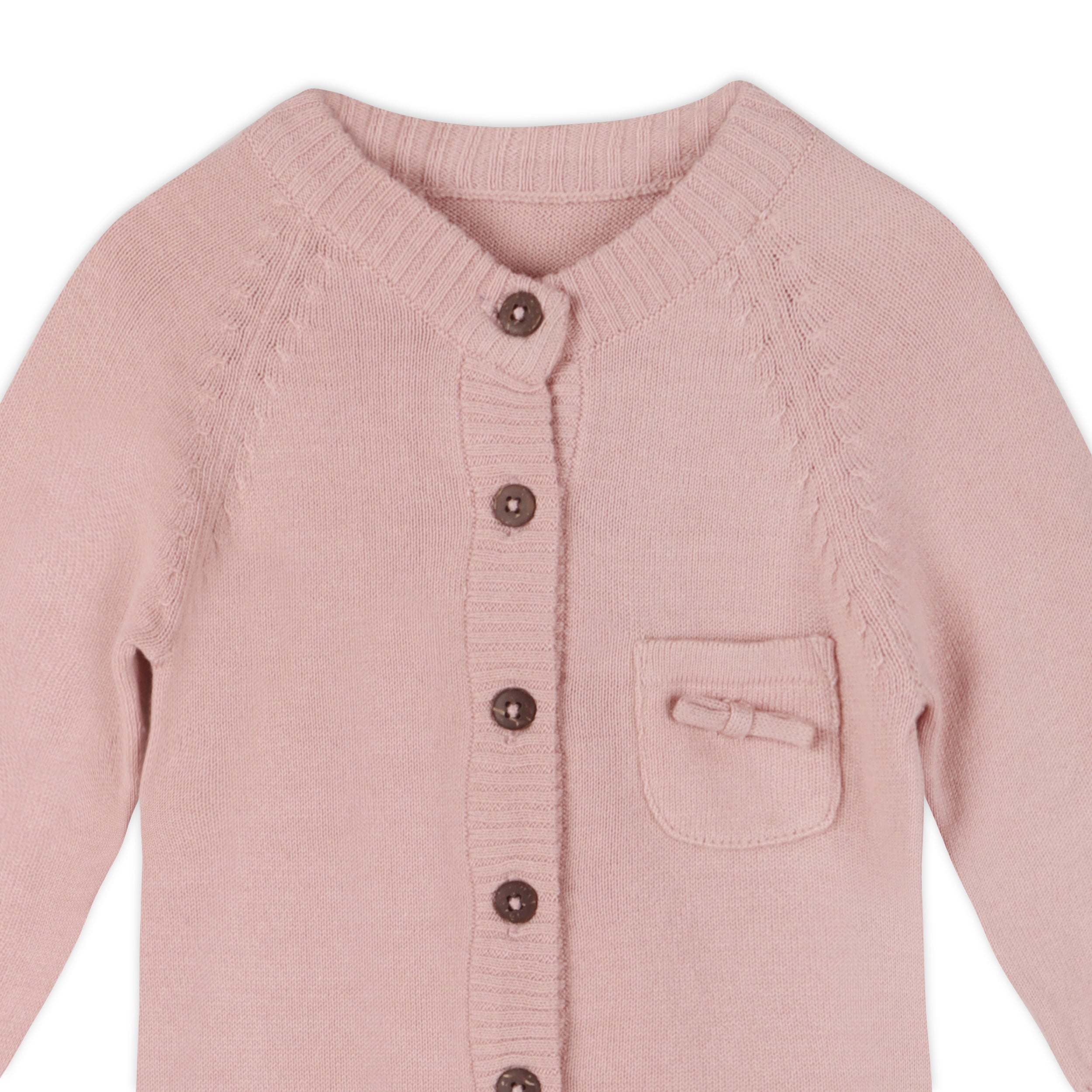 Milan Earthy Knit Classic Baby Button Jumpsuit (Organic Cotton) Viverano