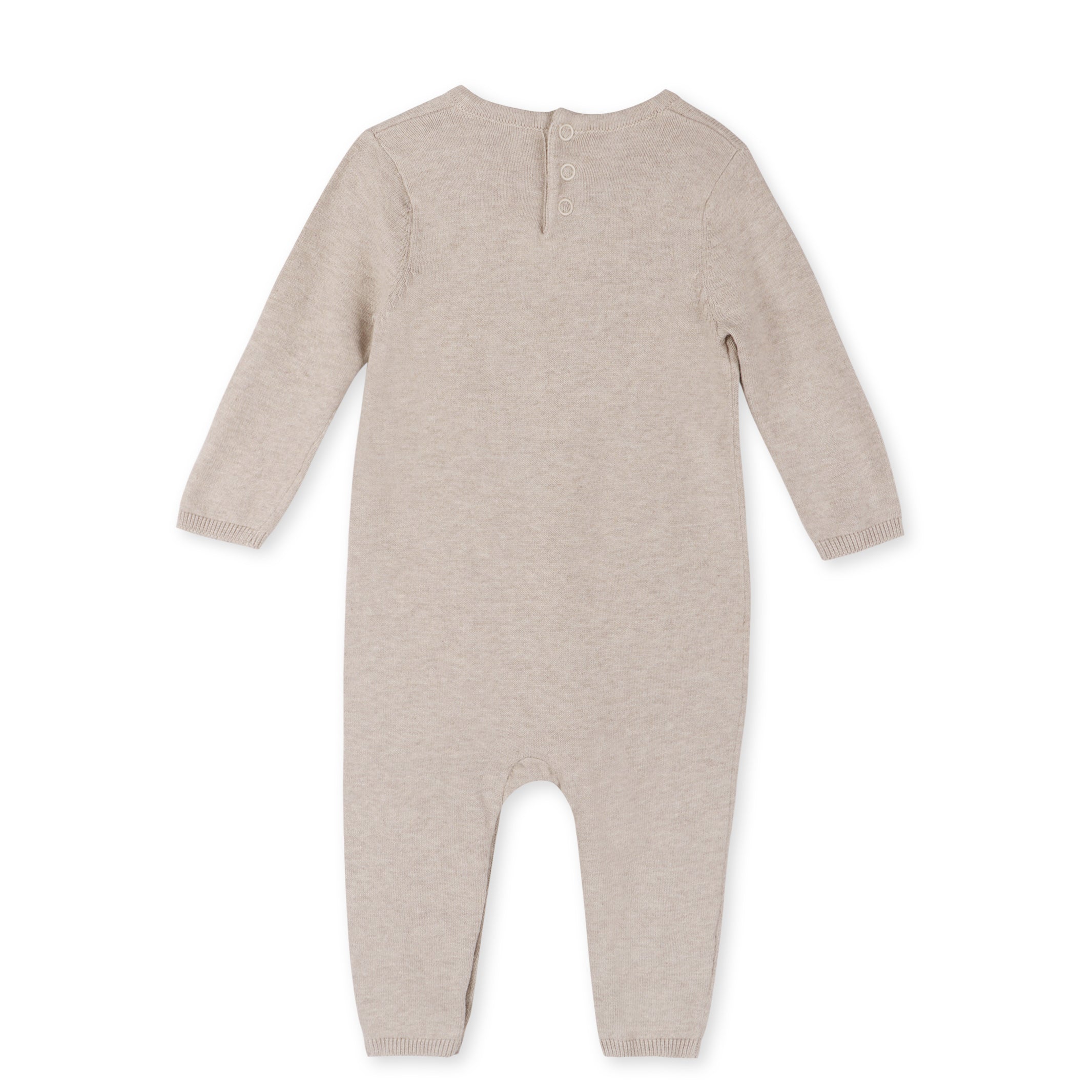 Milan Earthy Sweater Knit Ruffle Baby Jumpsuit (Organic Cotton) Viverano