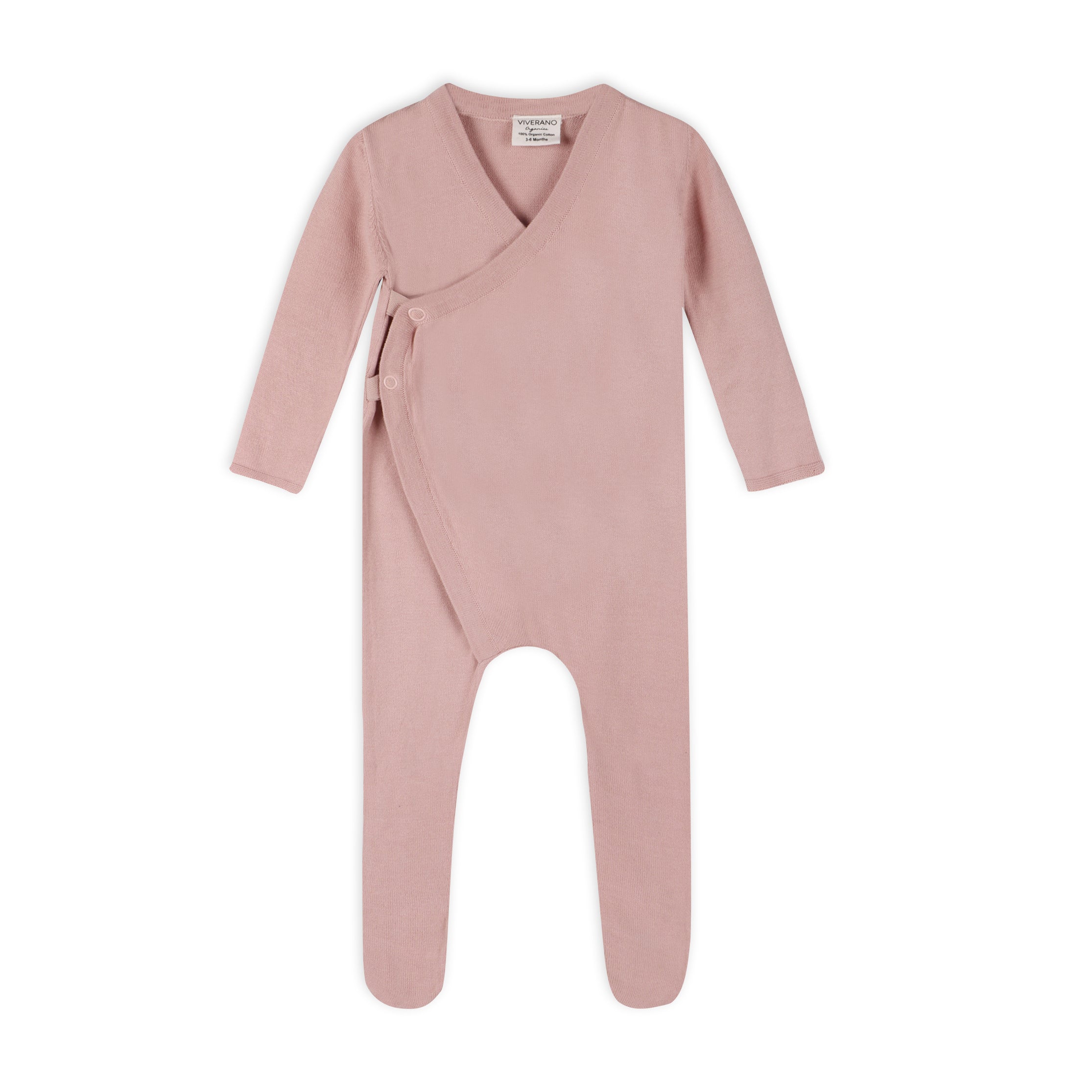 Milan Earthy Sweater Knit Baby Kimono Footie Coverall (Organic Cotton)