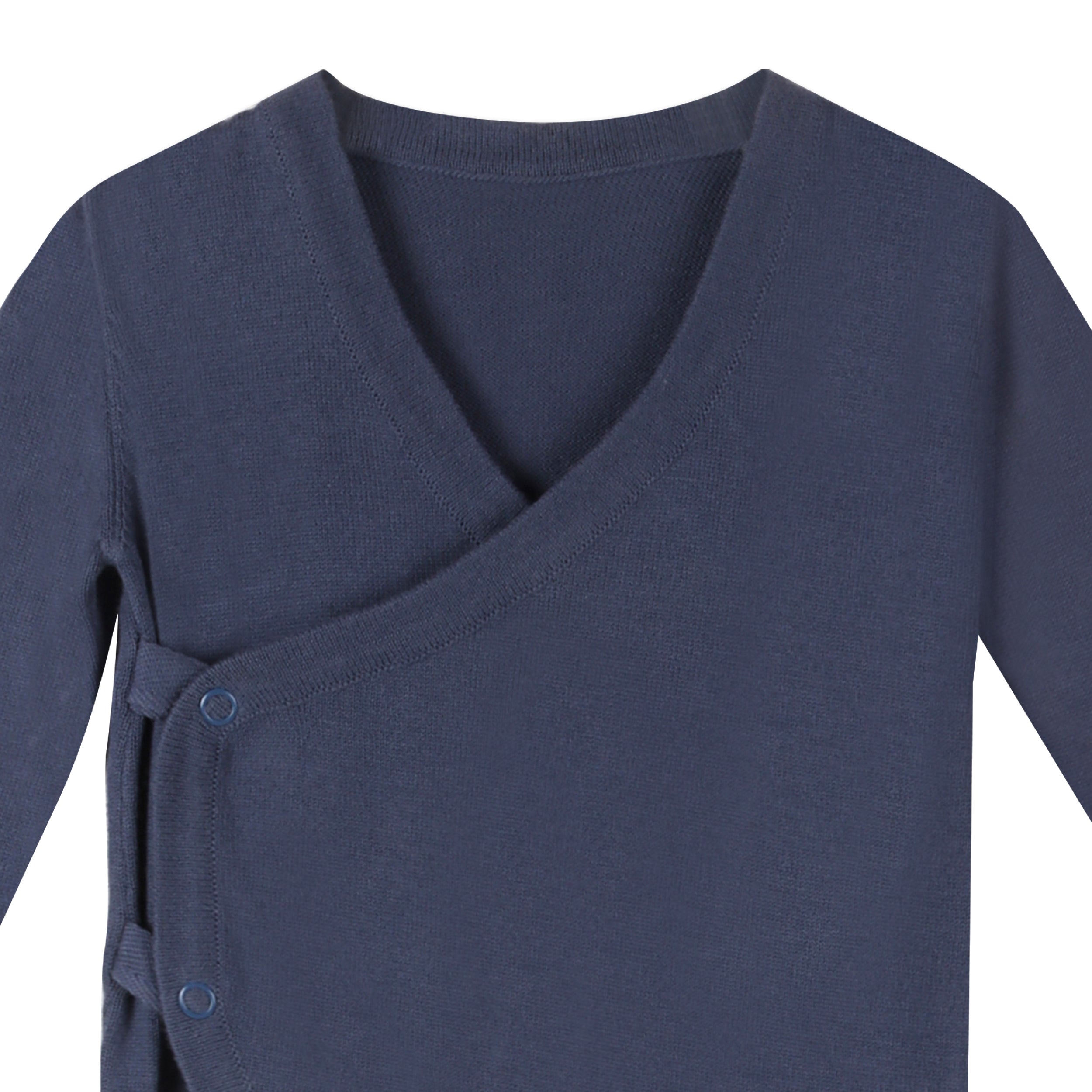 Milan Earthy Sweater Knit Baby Kimono Footie Coverall (Organic Cotton)