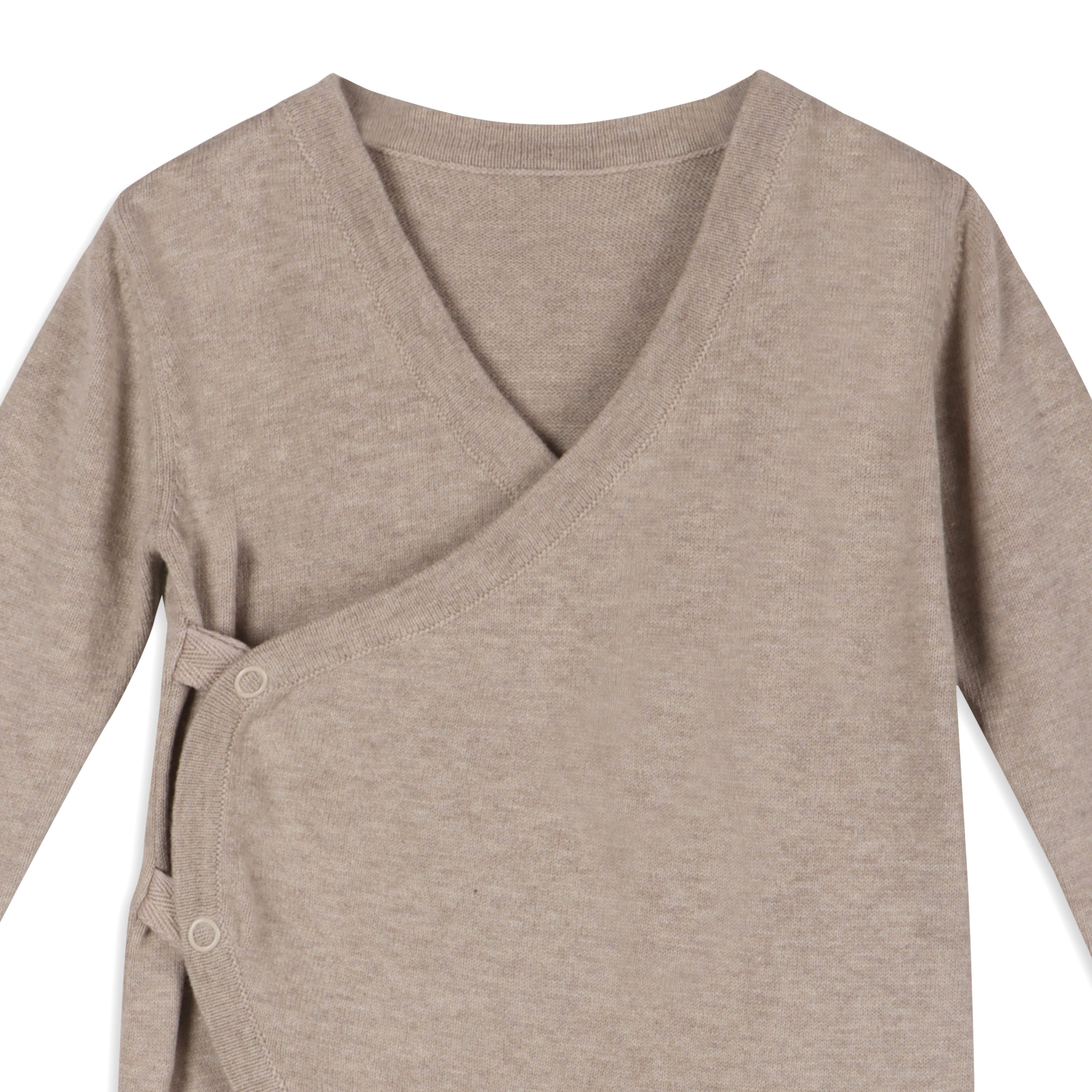 Milan Earthy Sweater Knit Baby Kimono Footie Coverall (Organic Cotton)