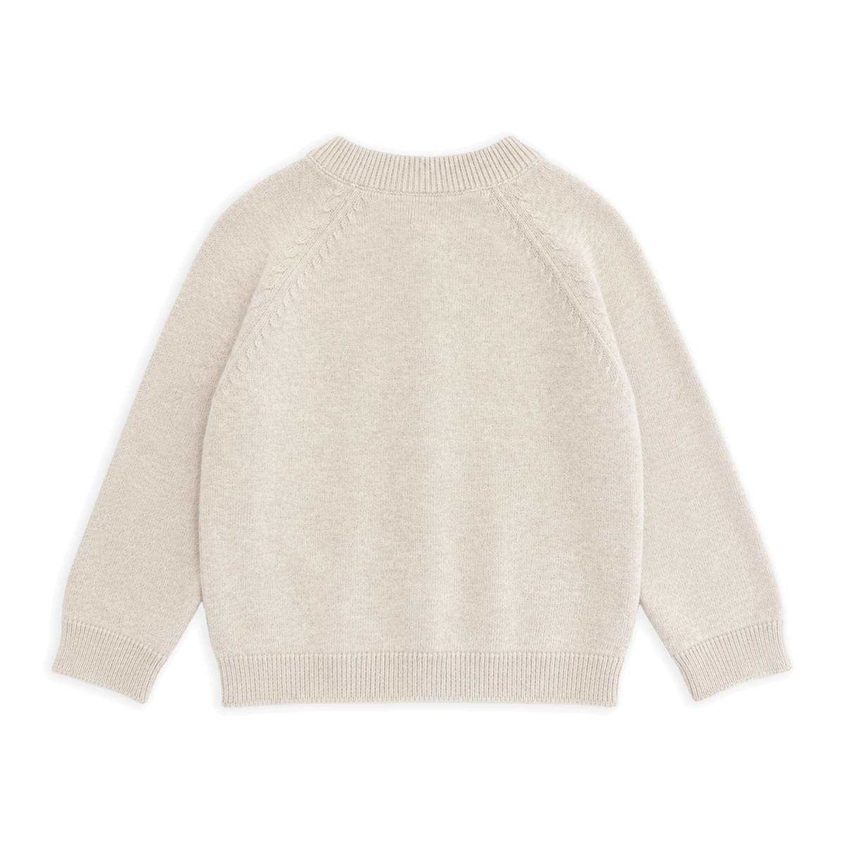Organic Cotton Milan Earthy Baby Button Cardigan Sweater Knit, Back