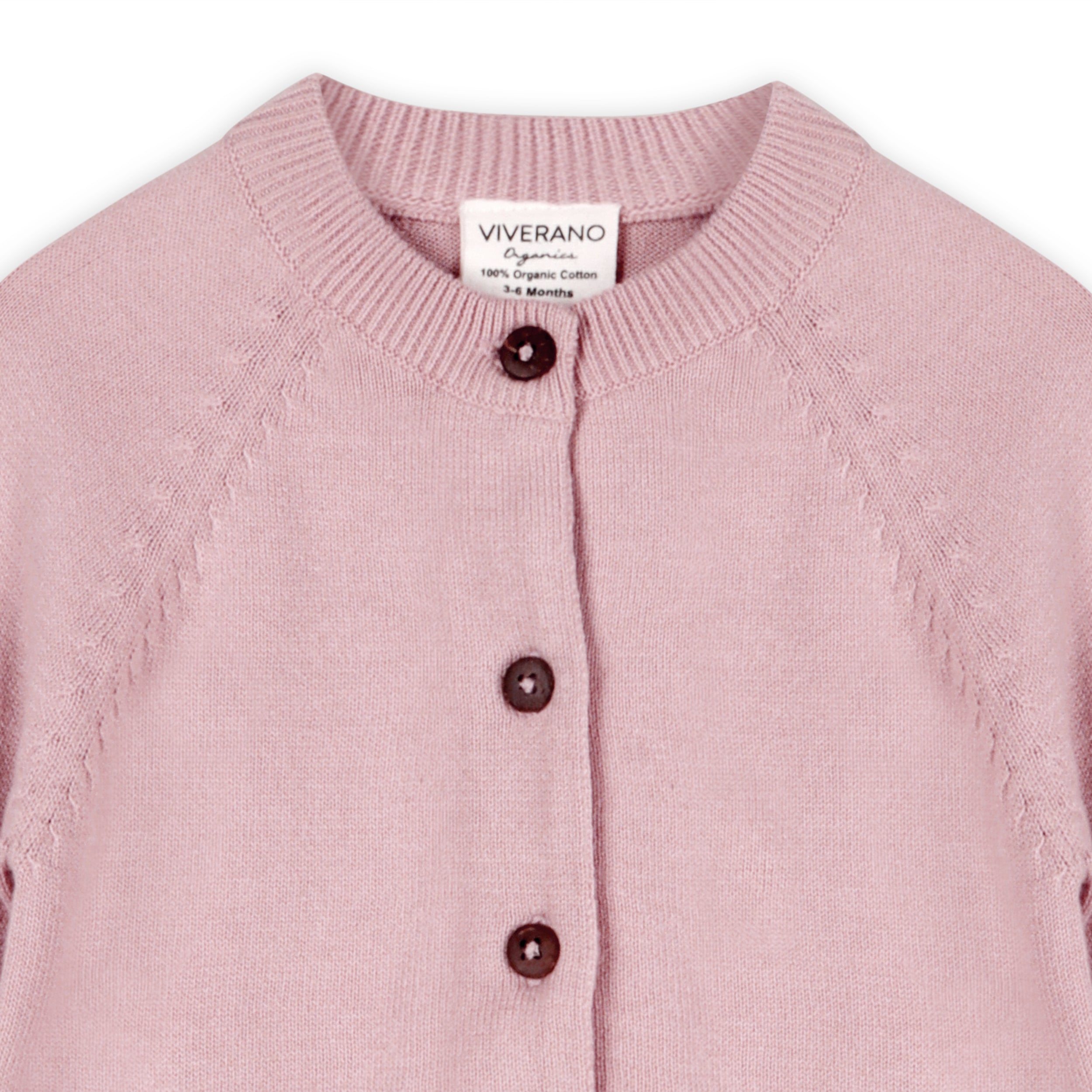 Milan Earthy Baby Button Cardigan Sweater Knit (Organic Cotton)