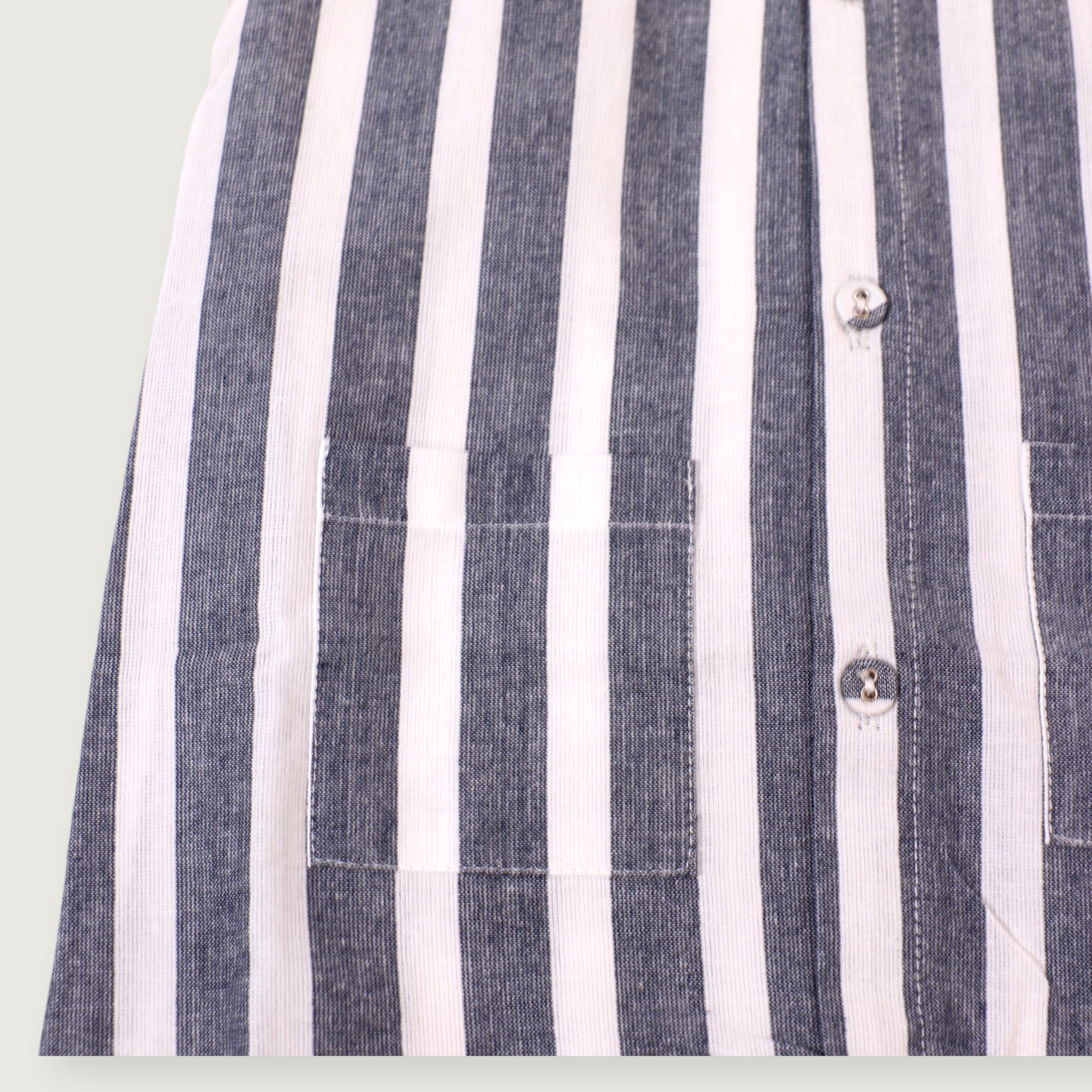 Willo Blue Stripe Sleeveless Romper (Organic Cotton)