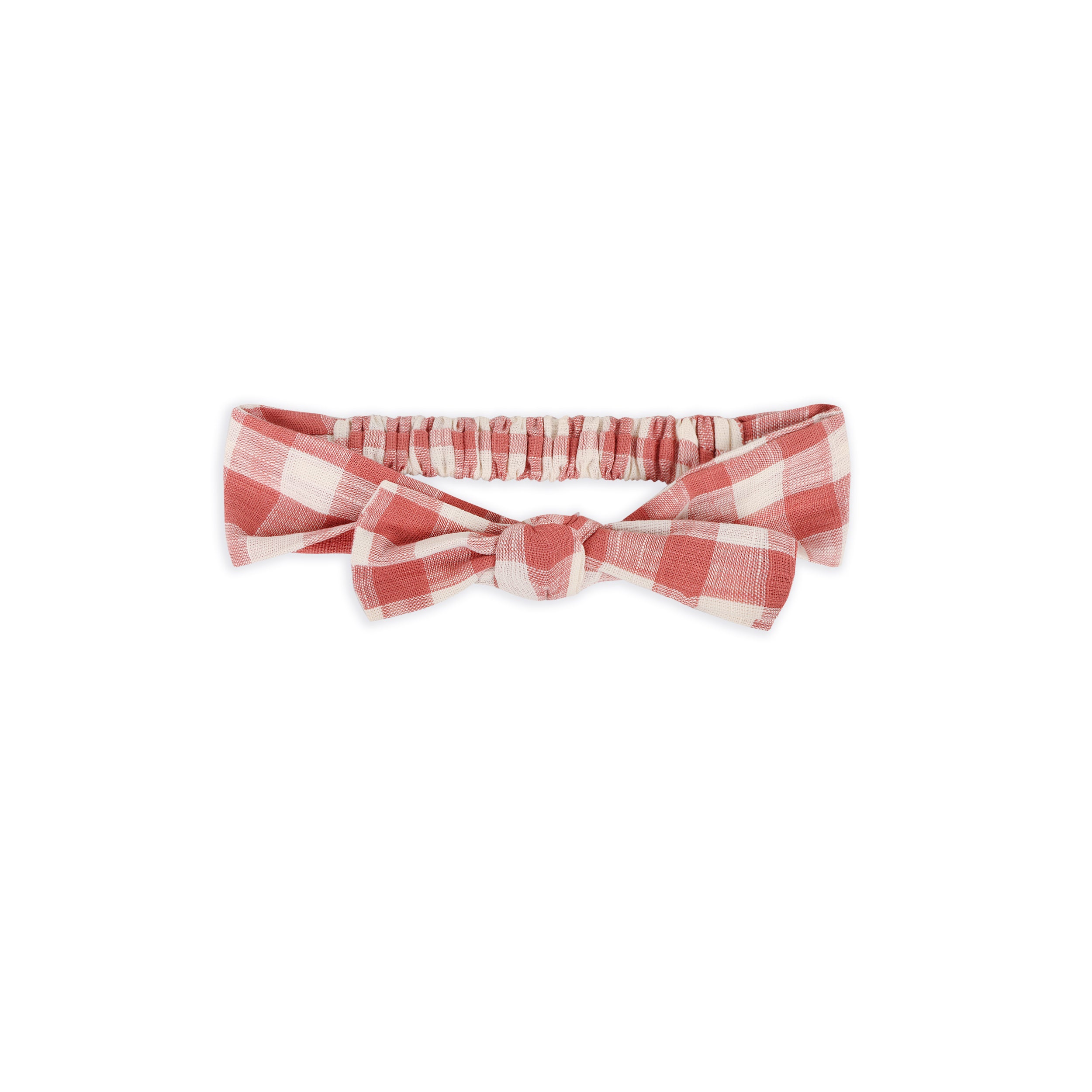 Aubrette Gingham Baby Romper & Headband (Organic Cotton)