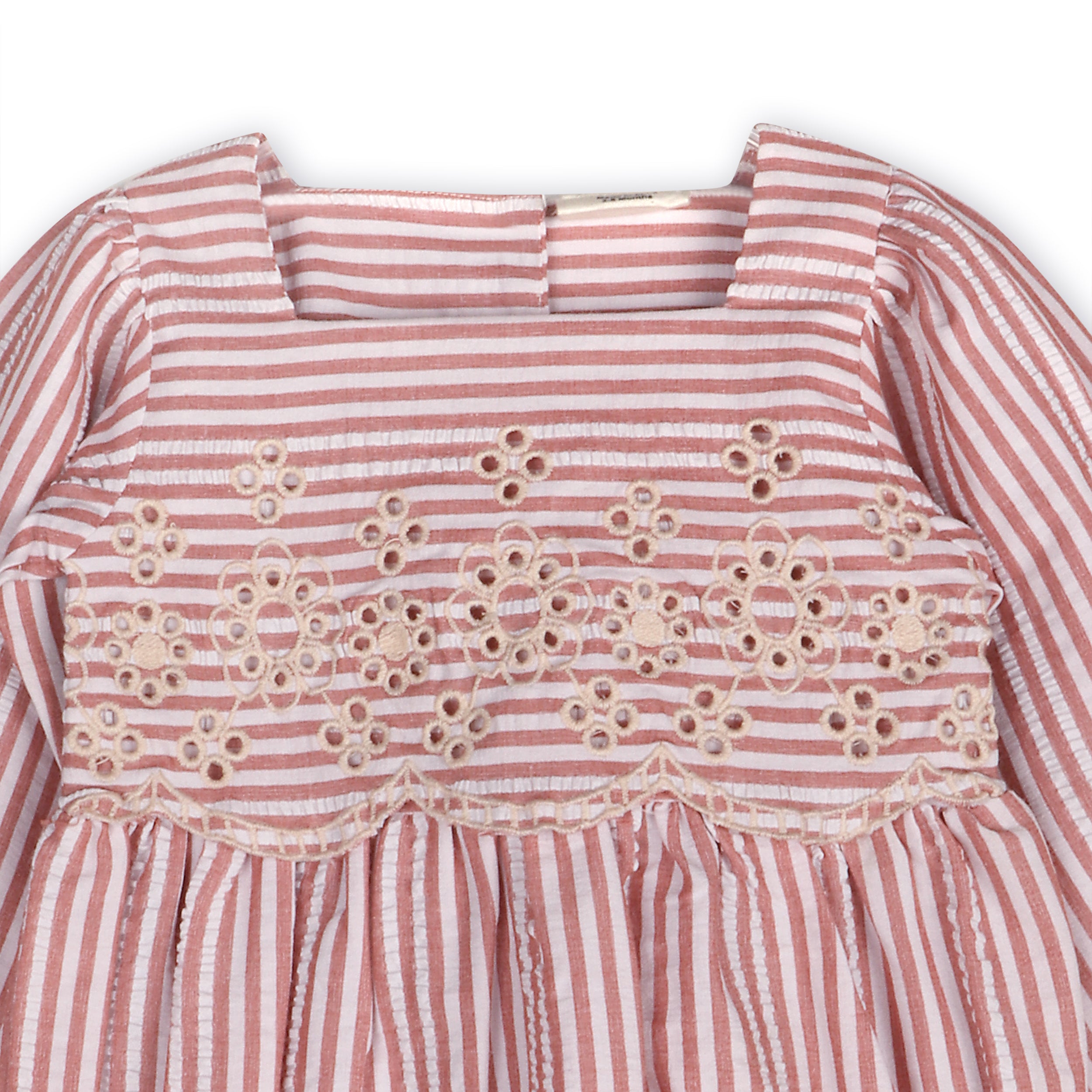 Siena Striped Embroidered Baby Romper & Headband Set (Organic Cotton)