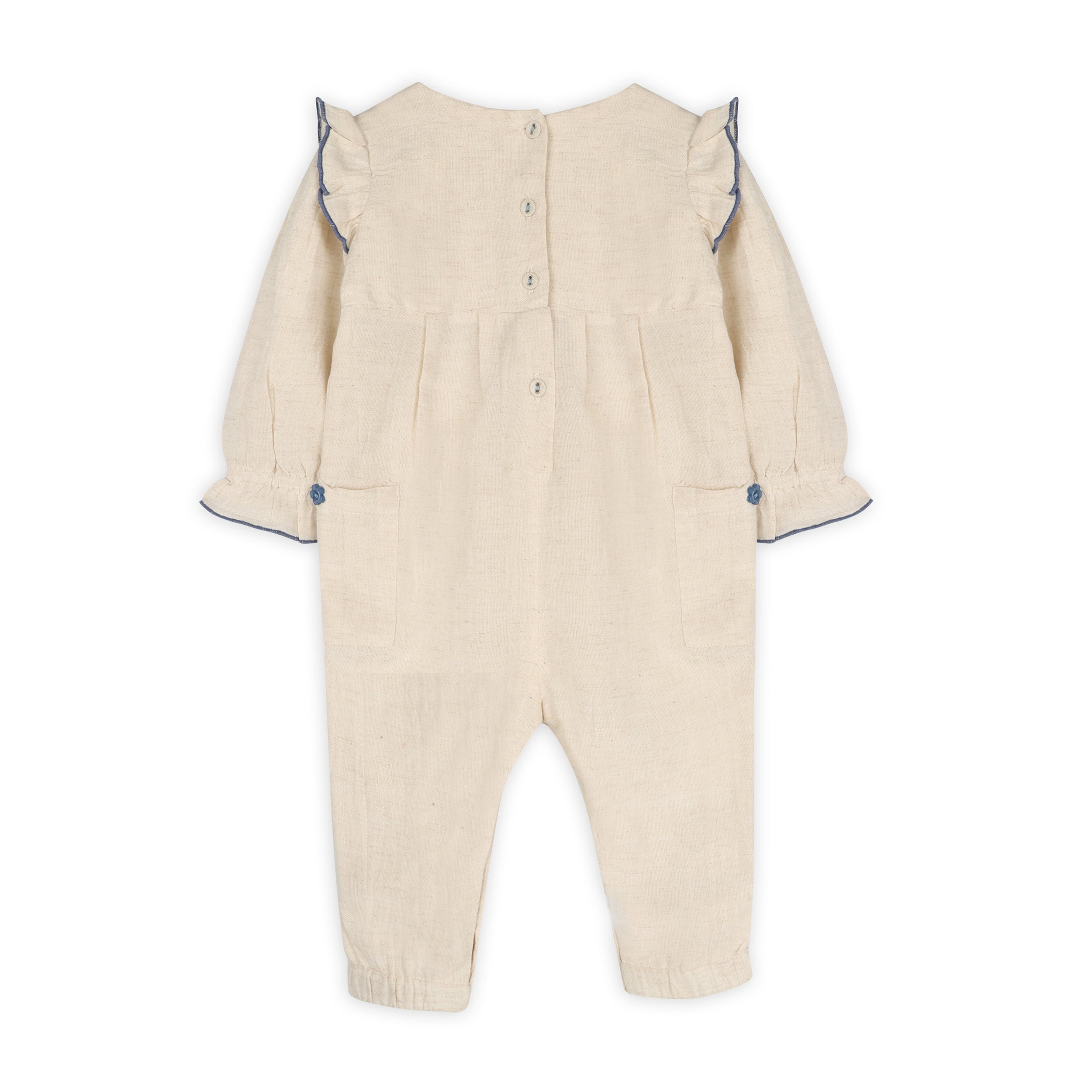 Atrani Embroidered Baby Romper & Headband Set (Organic Cotton)