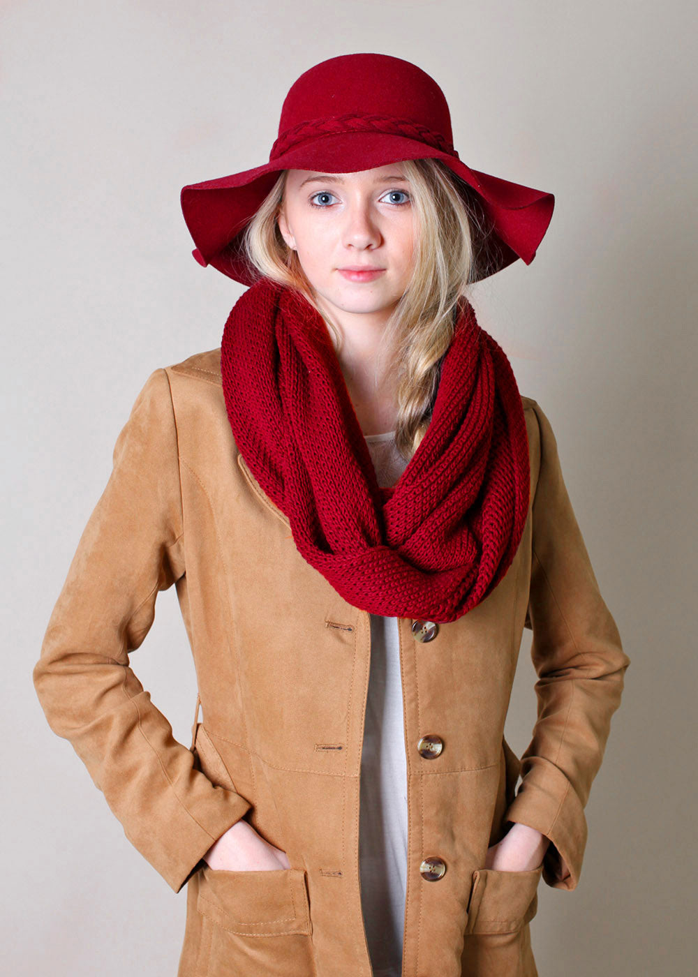 Organic Soft Knit Women's Cold Weather Infinity Scarf
