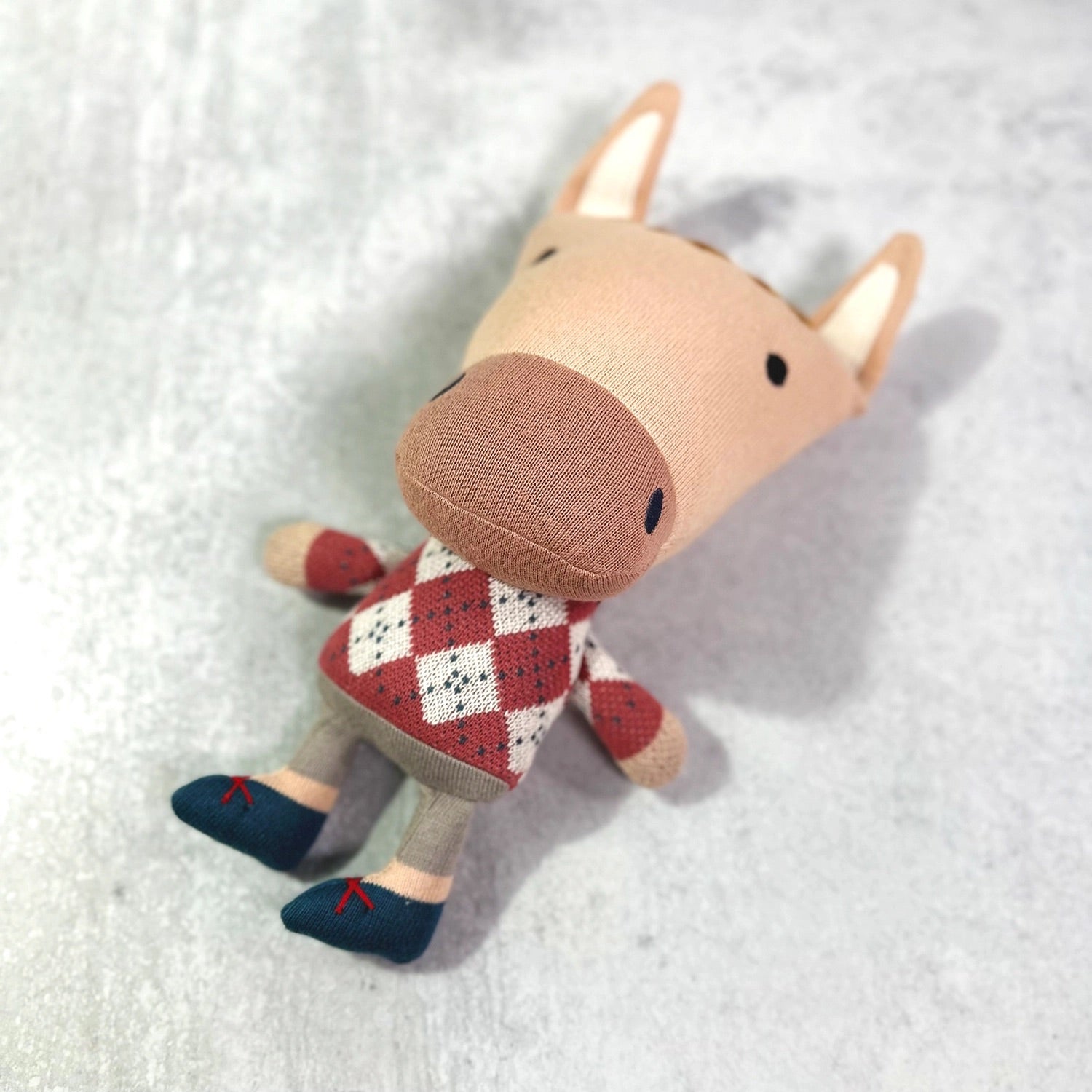 Jordan Horse Organic Cotton Hand Knit Stuffed Animal Baby Toy