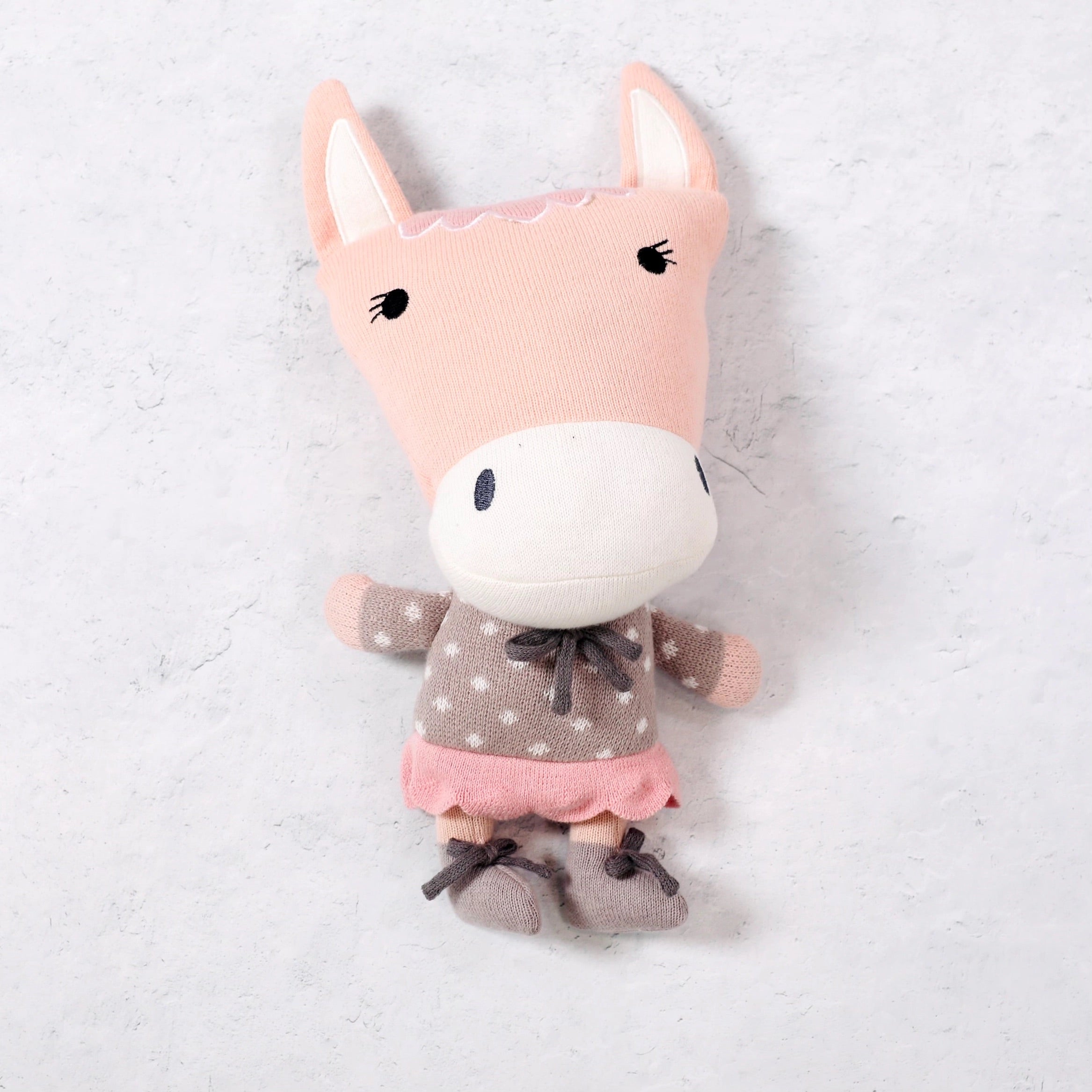 Jordan Horse Organic Cotton Hand Knit Stuffed Animal Baby Toy