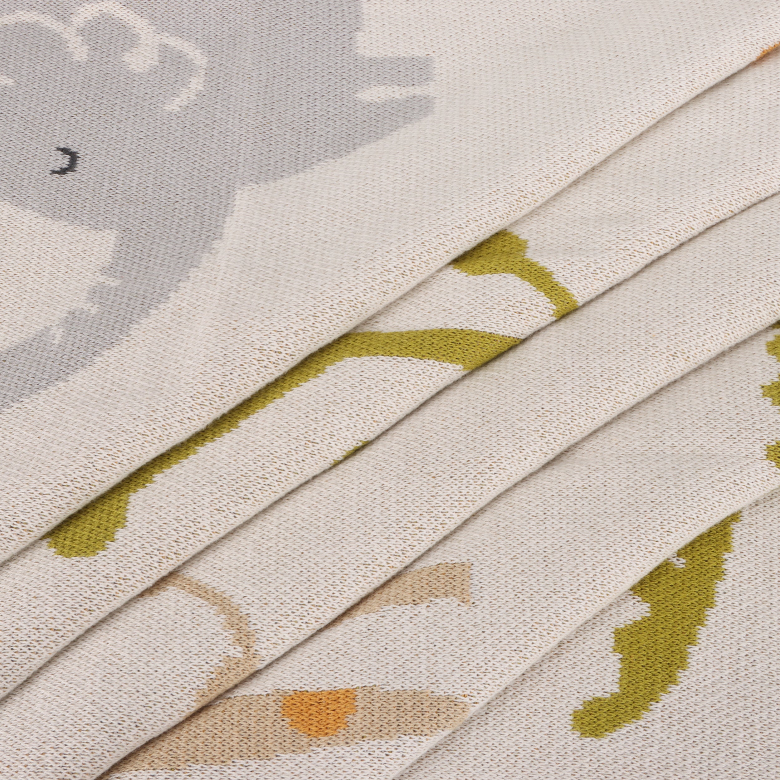 Jungle Friends - Jacquard Sweater Knit Baby Blankets (Organic Cotton)
