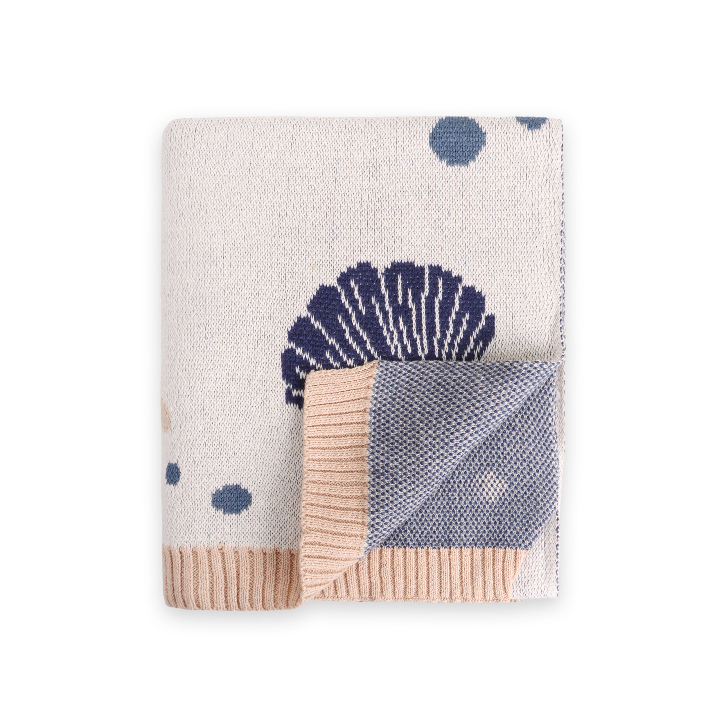 Octopus & Whale - Jacquard Sweater Knit Baby Blankets (Organic Cotton)