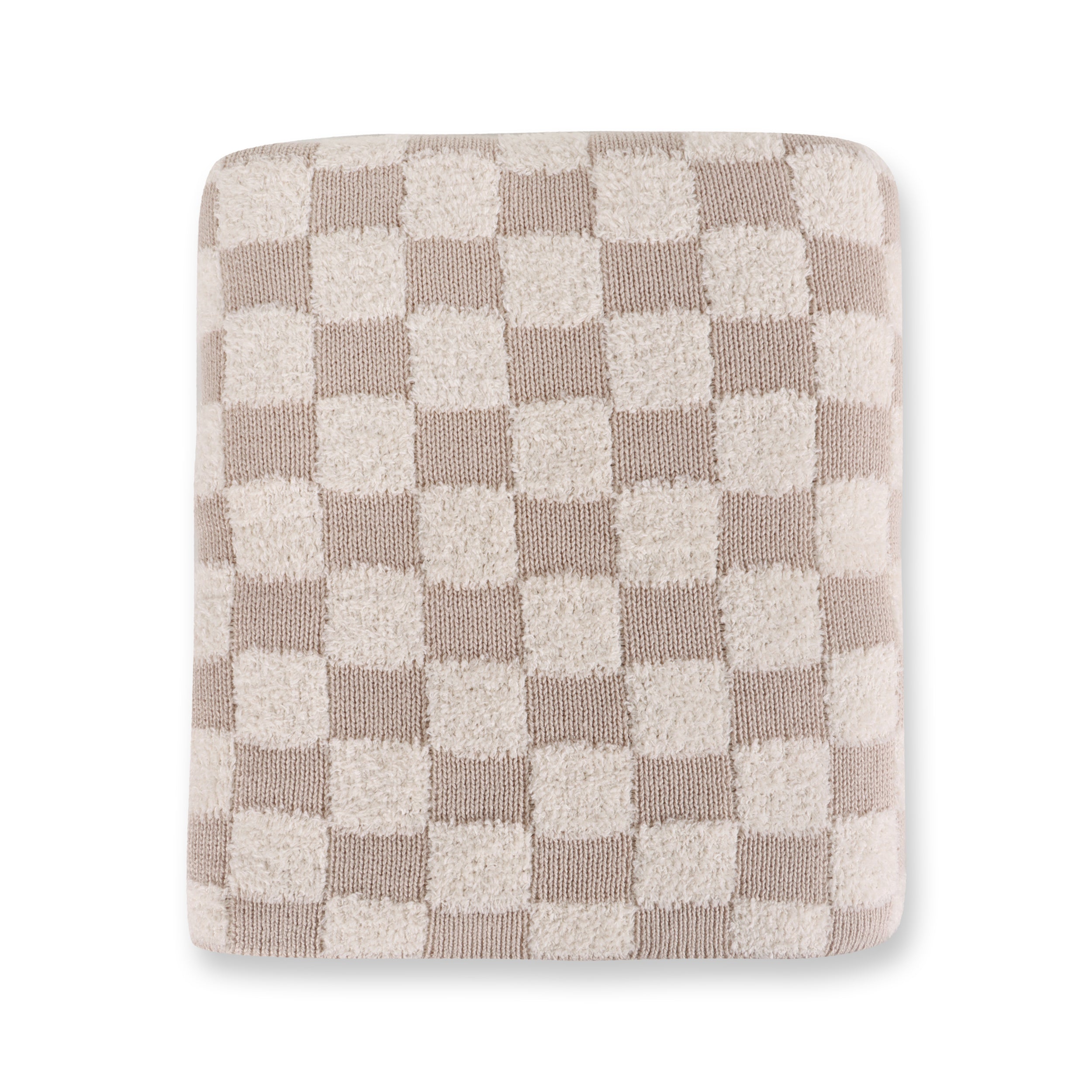 Checkered - Jacquard Terry Knit Baby Blankets (Organic Cotton) - 2 Colors