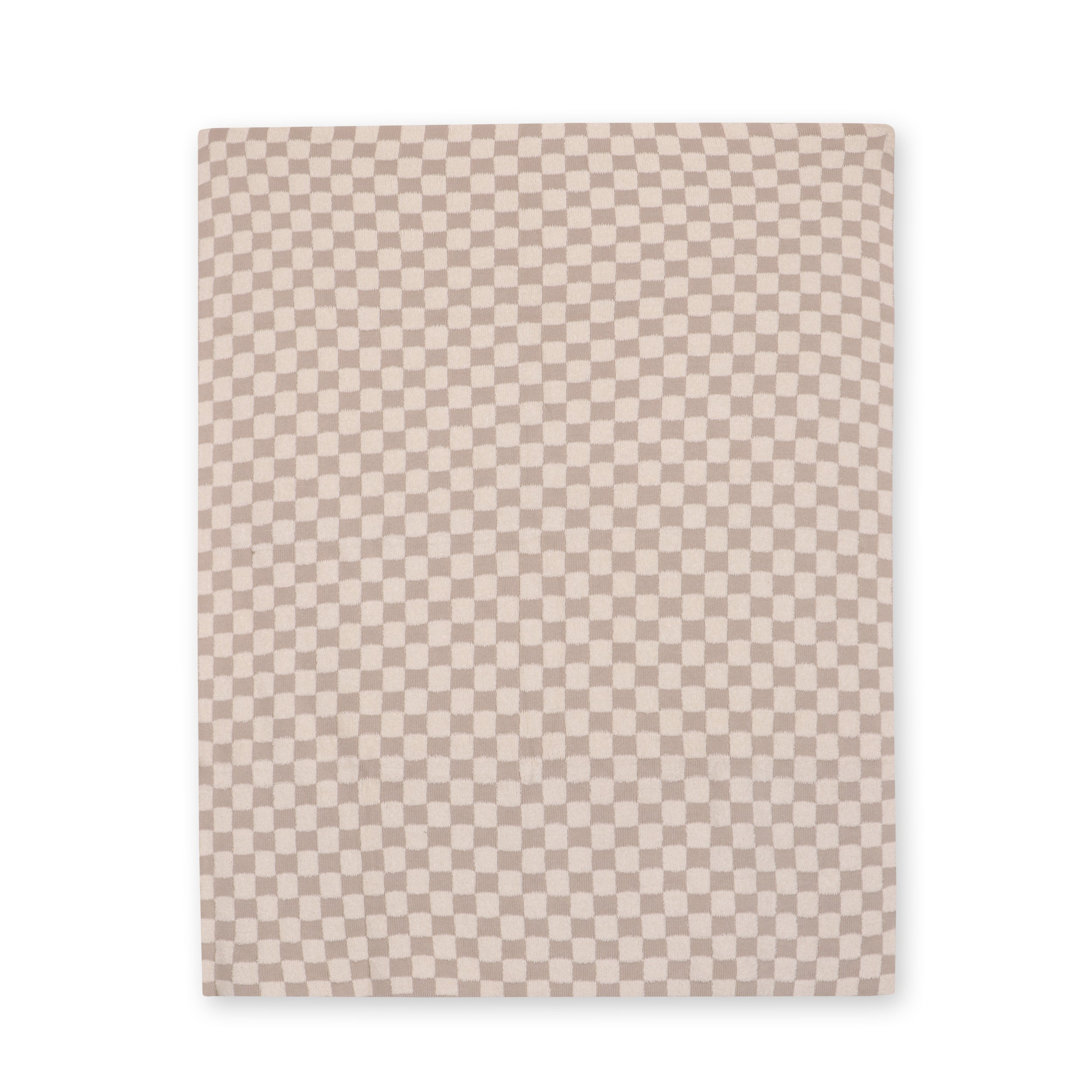 Checkered - Jacquard Terry Knit Baby Blankets (Organic Cotton) - 2 Colors