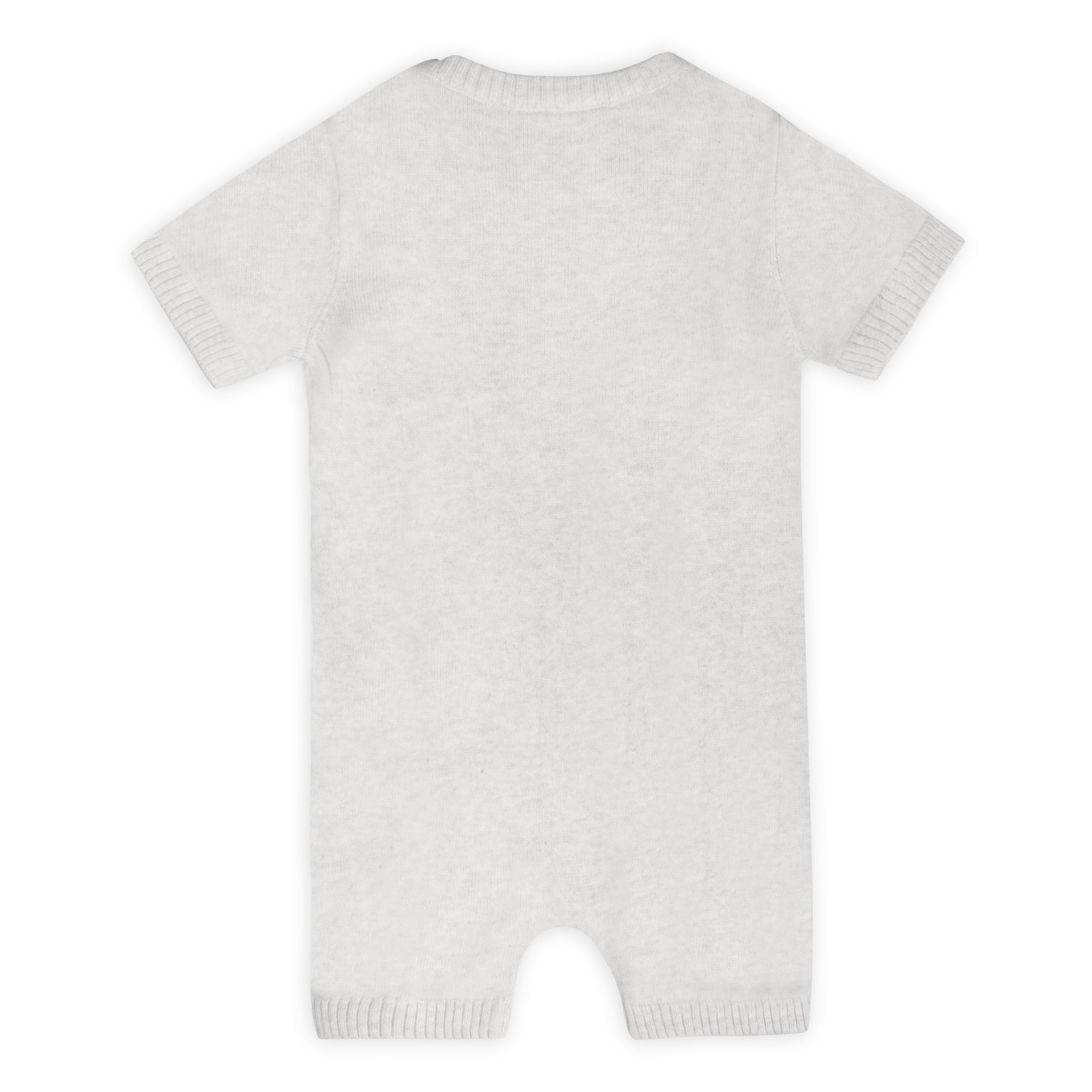 Whale & Bird Embroidered Knit Baby Romper (Organic Cotton)