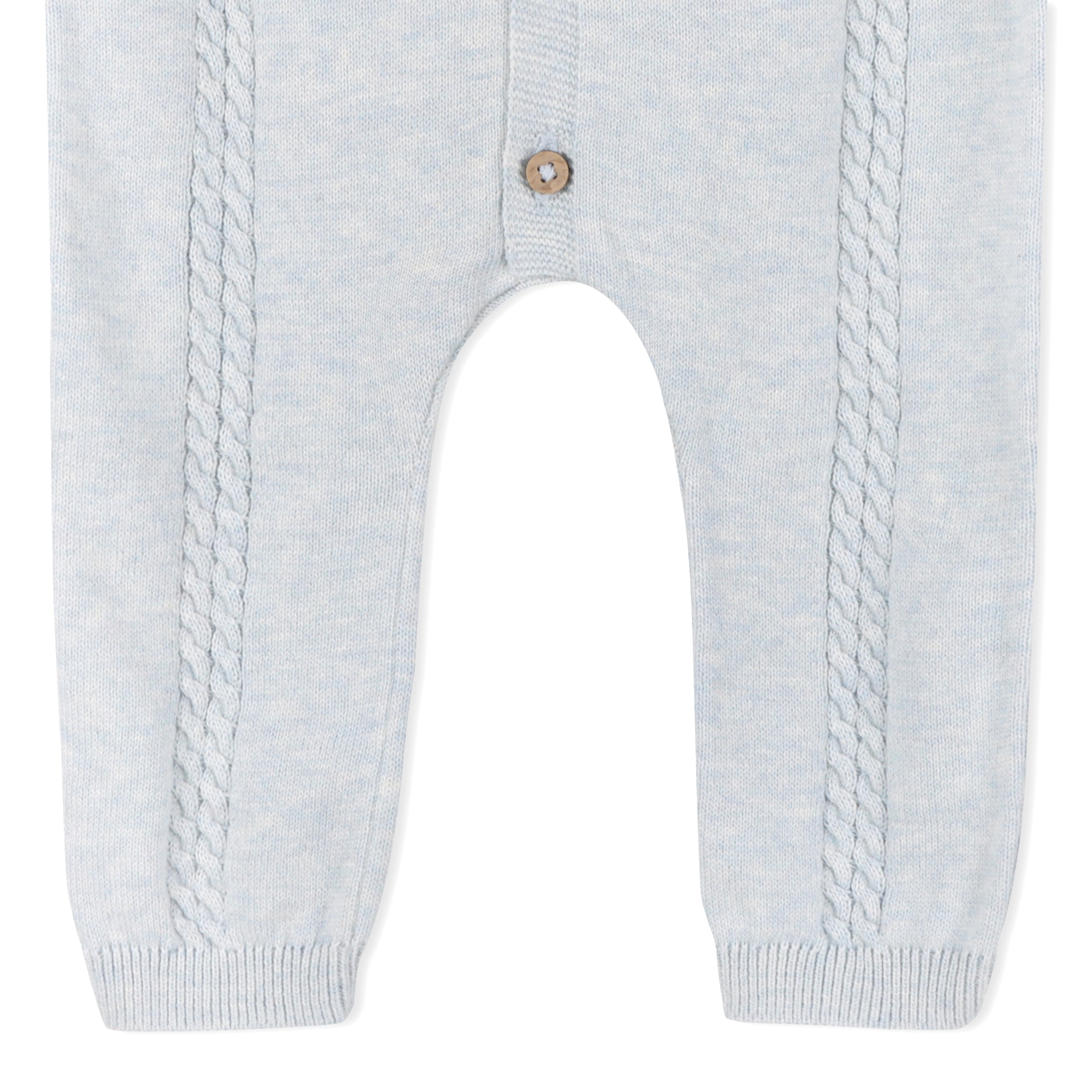 Pointelle Cable Knit Baby Jumpsuit (Organic Cotton)