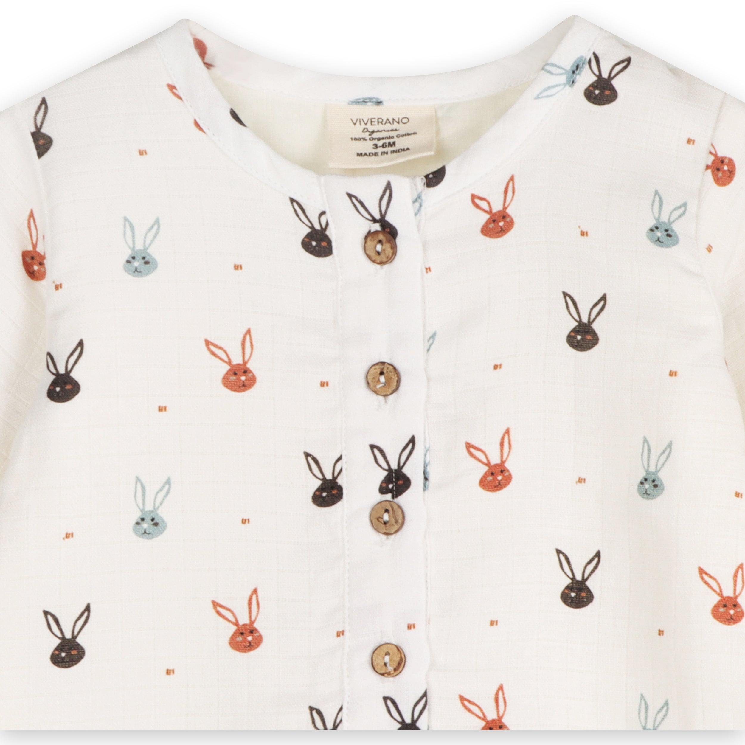 Mini Bunnies Long Sleeve Baby Jumpsuit (Organic Muslin)