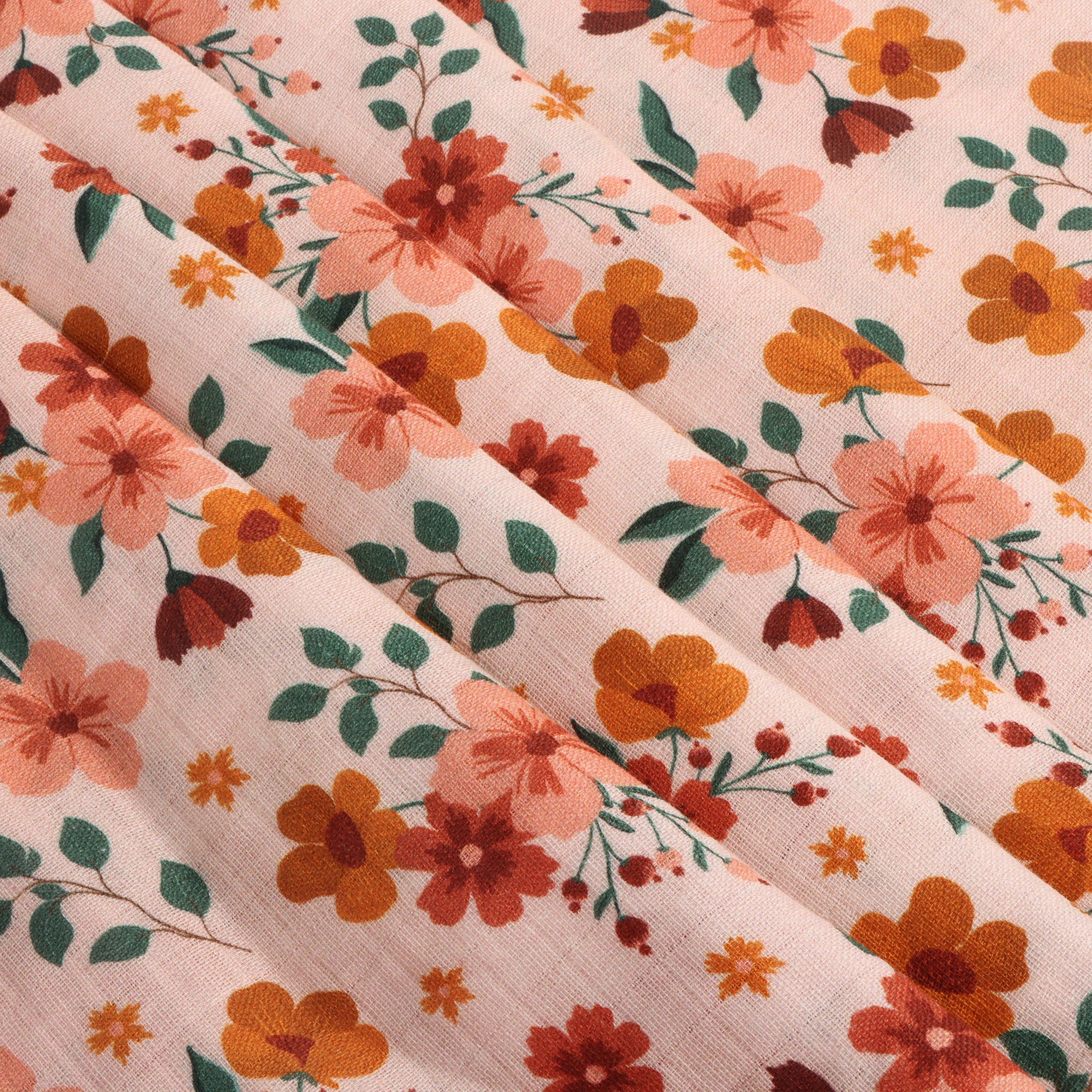 Summer Floral Baby Swaddle Blanket (Organic Muslin)