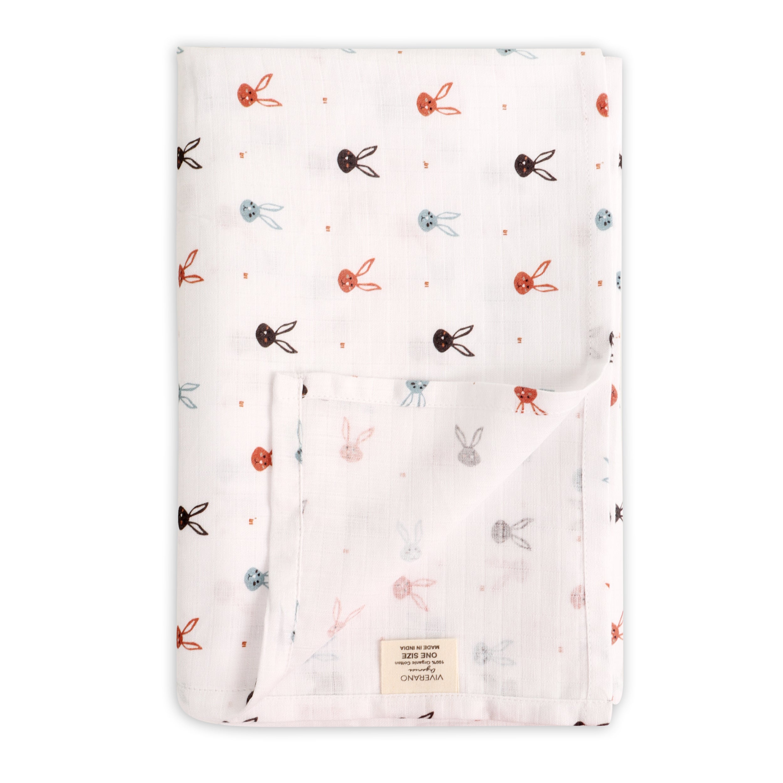 Mini Bunnies Baby Swaddle Blanket (Organic Muslin)