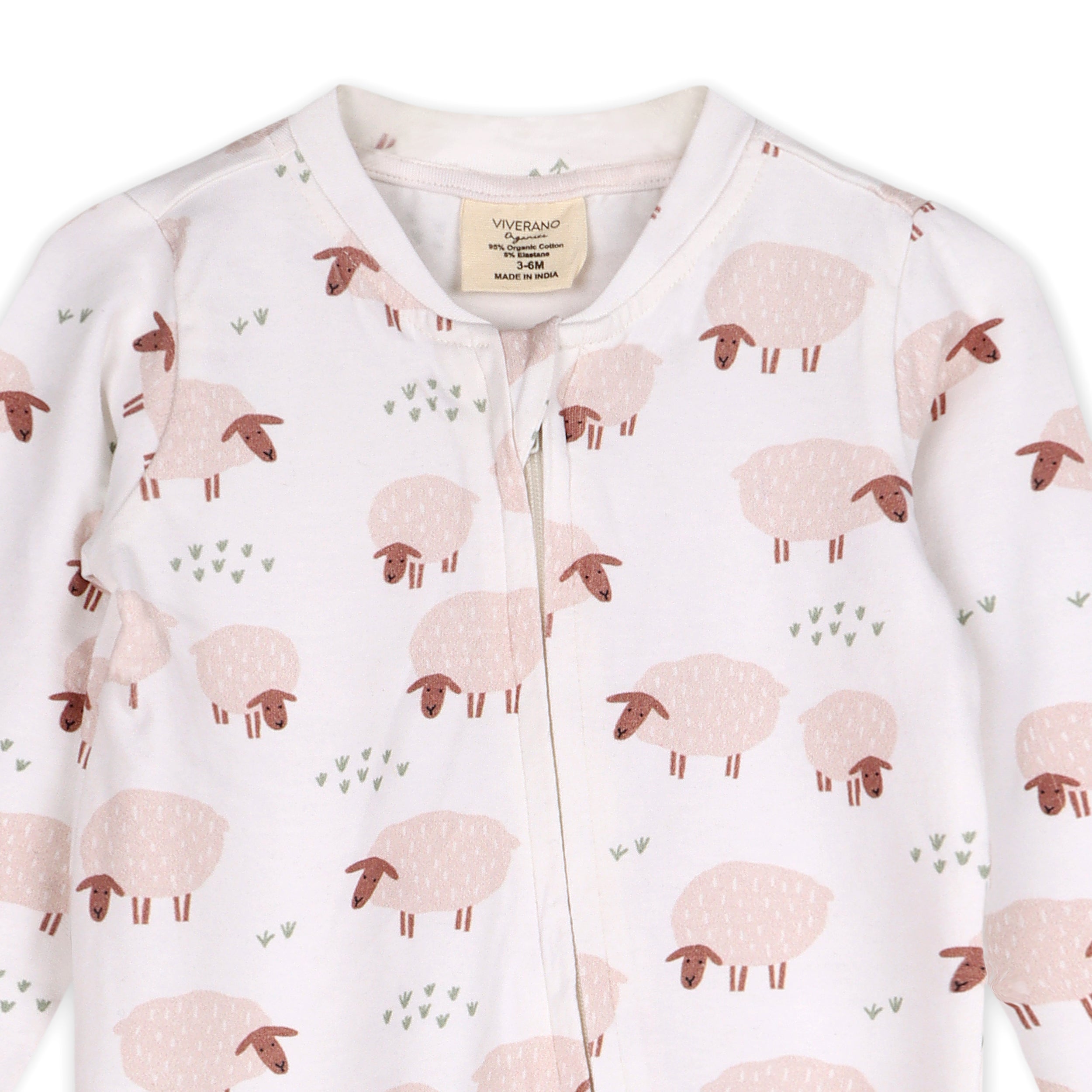 Sheep Zipper Baby Footie (Organic Jersey)