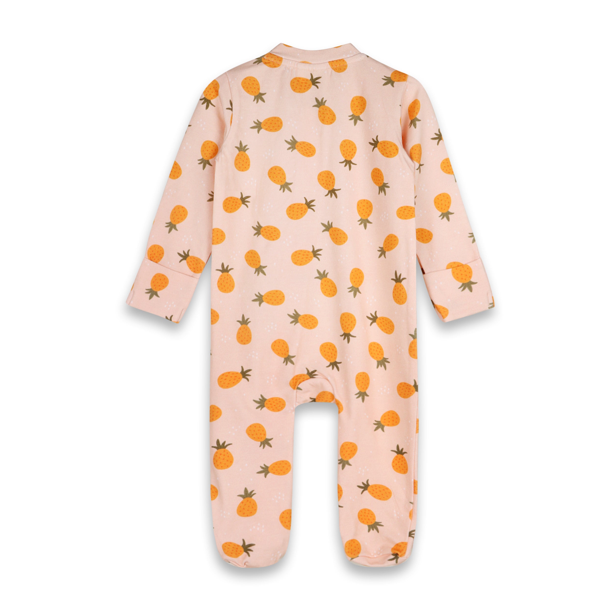 Pineapple Zipper Baby Footie (Organic Jersey)