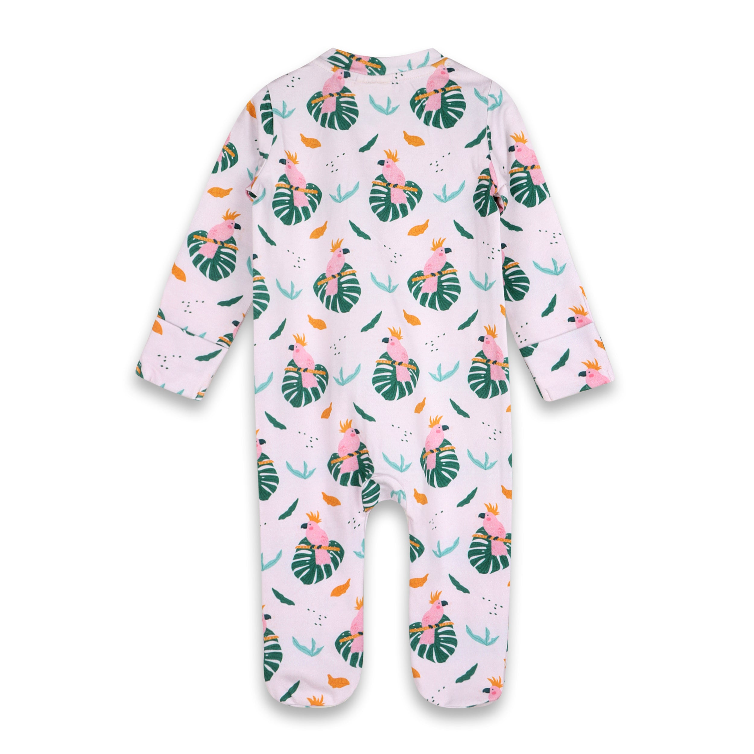 Parrot Baby Zipper Footie Jumpsuit (Organic Jersey)