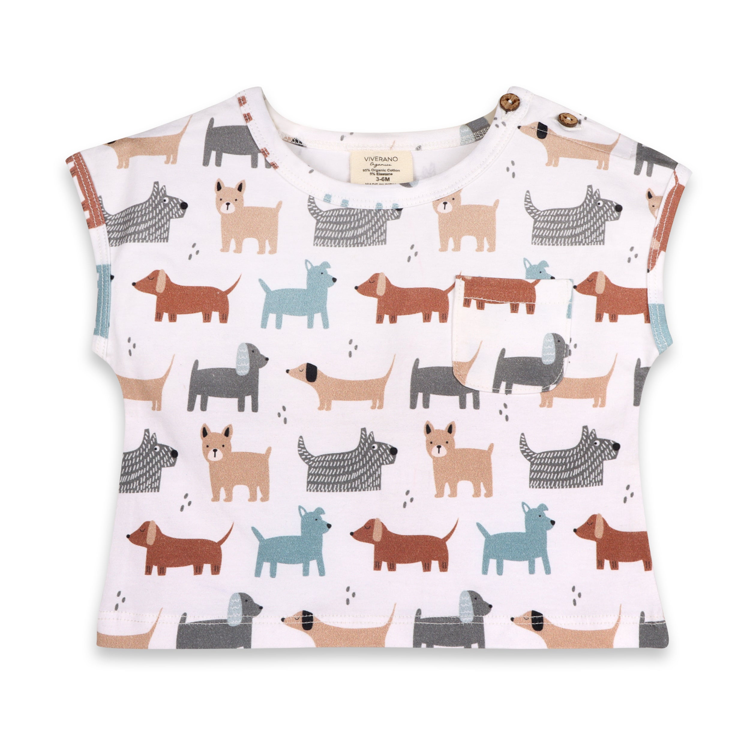 Dog Baby Short Sleeve Tee Top + Shorts Set (Organic Jersey)