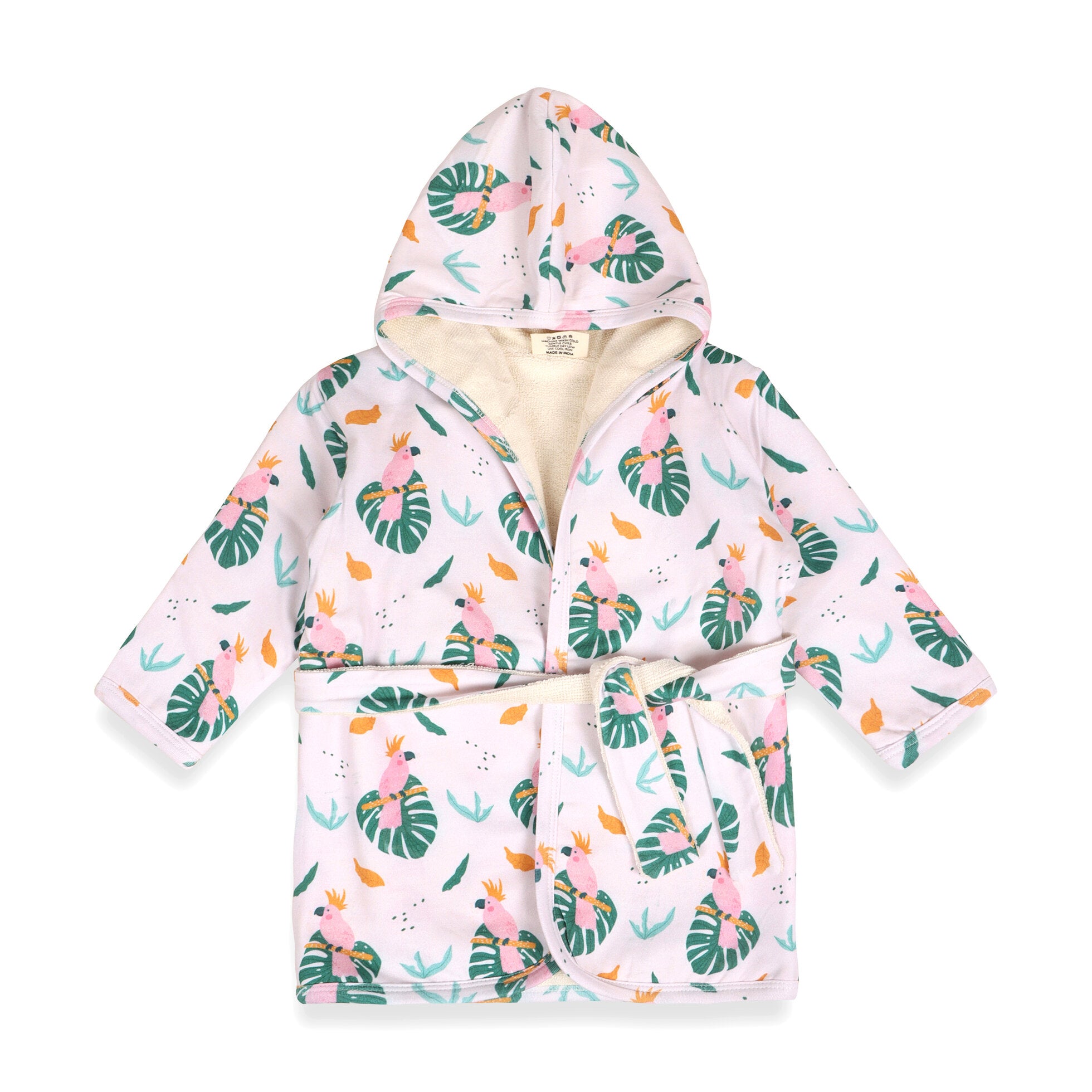Parrot Baby Hooded Bathrobe (Organic Jersey)