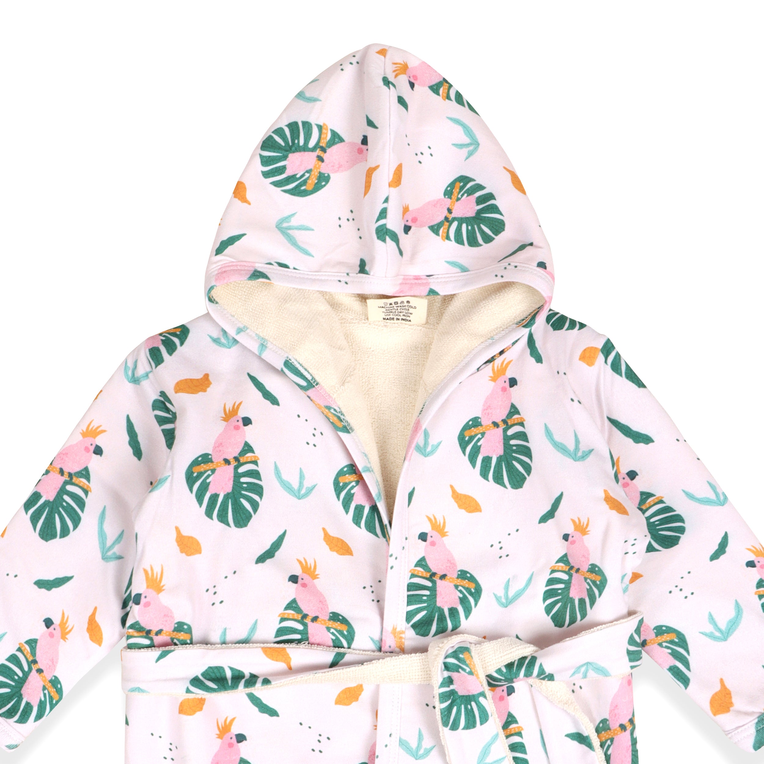 Parrot Baby Hooded Bathrobe (Organic Jersey)