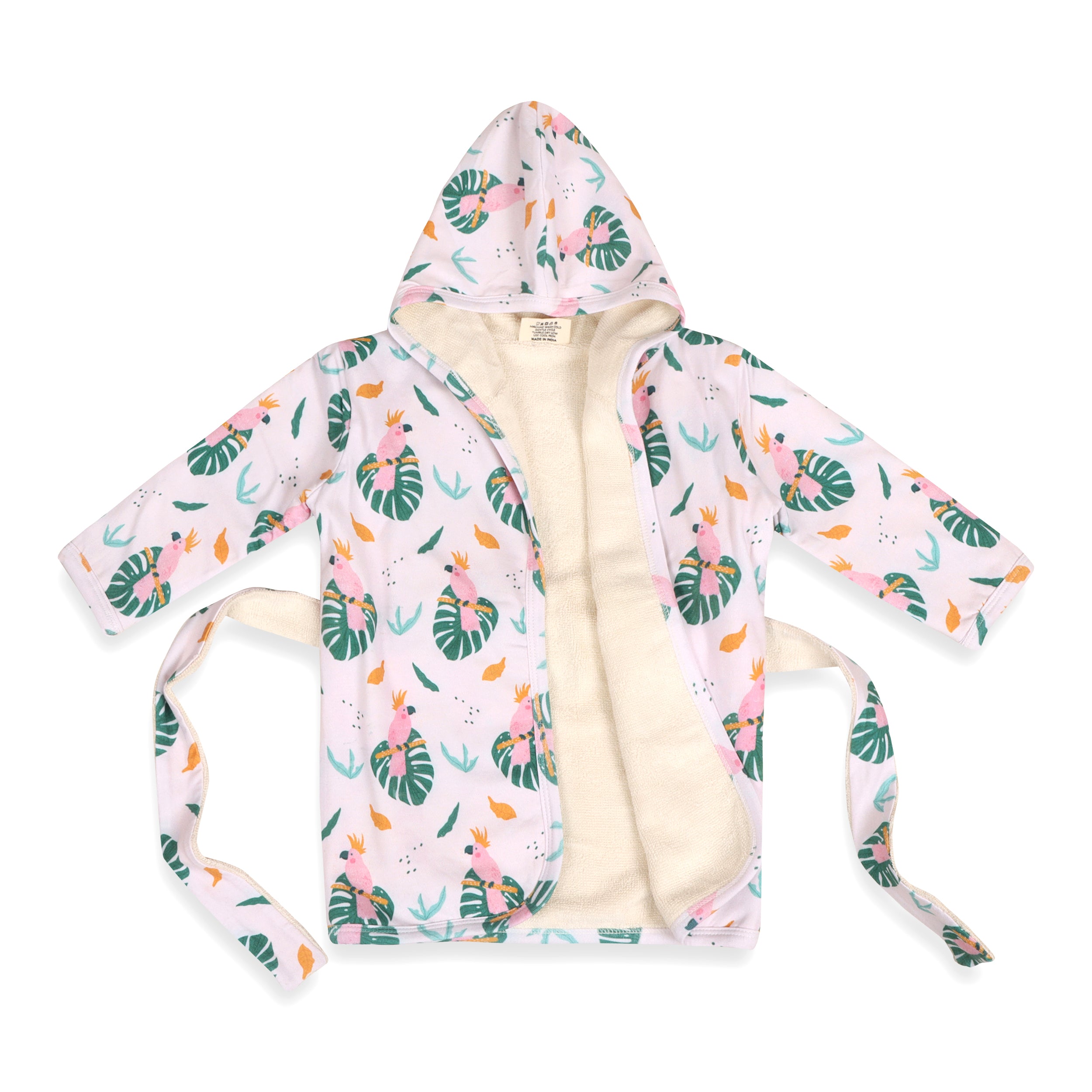 Parrot Baby Hooded Bathrobe (Organic Jersey)