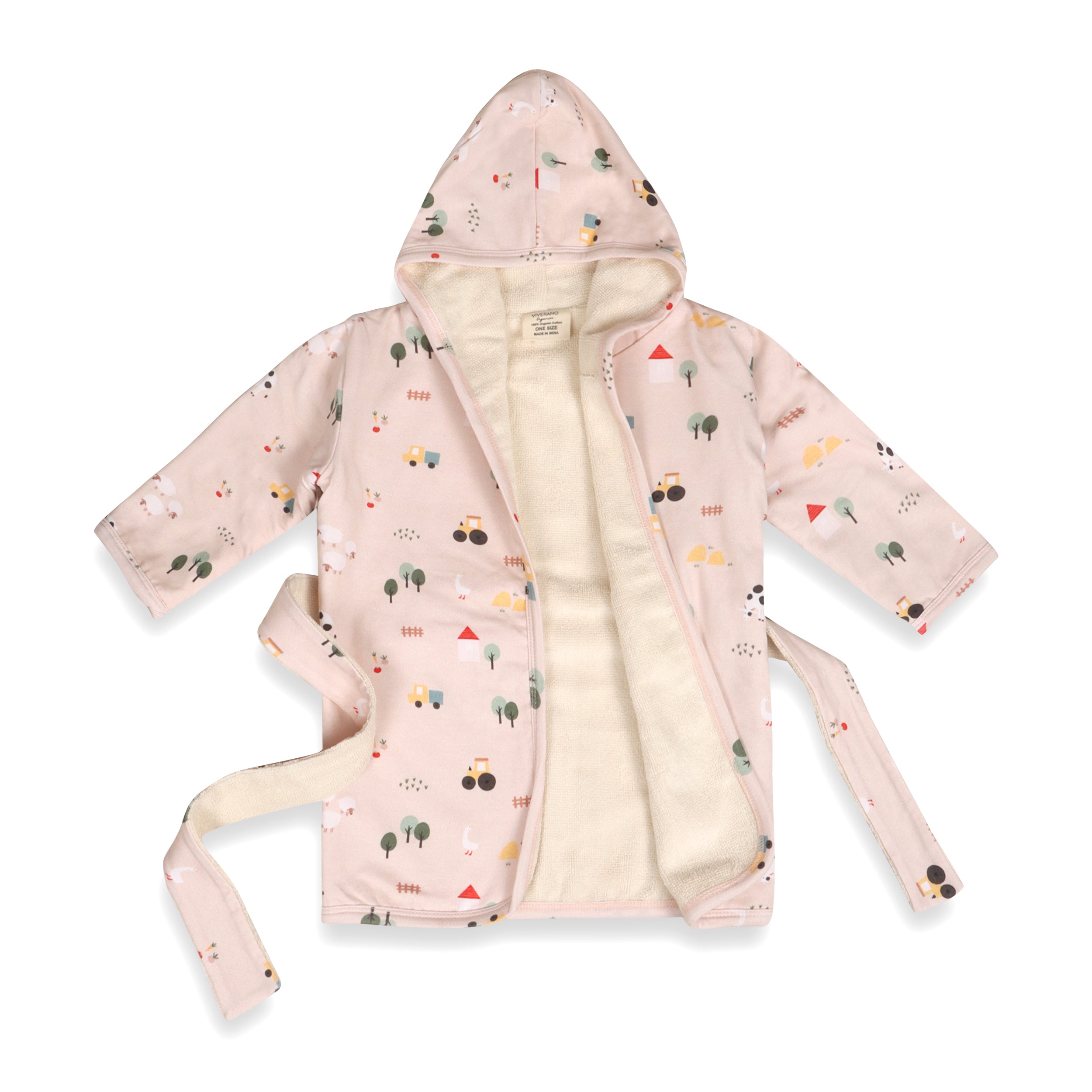 Farm Baby Hooded Bathrobe (Organic Jersey)