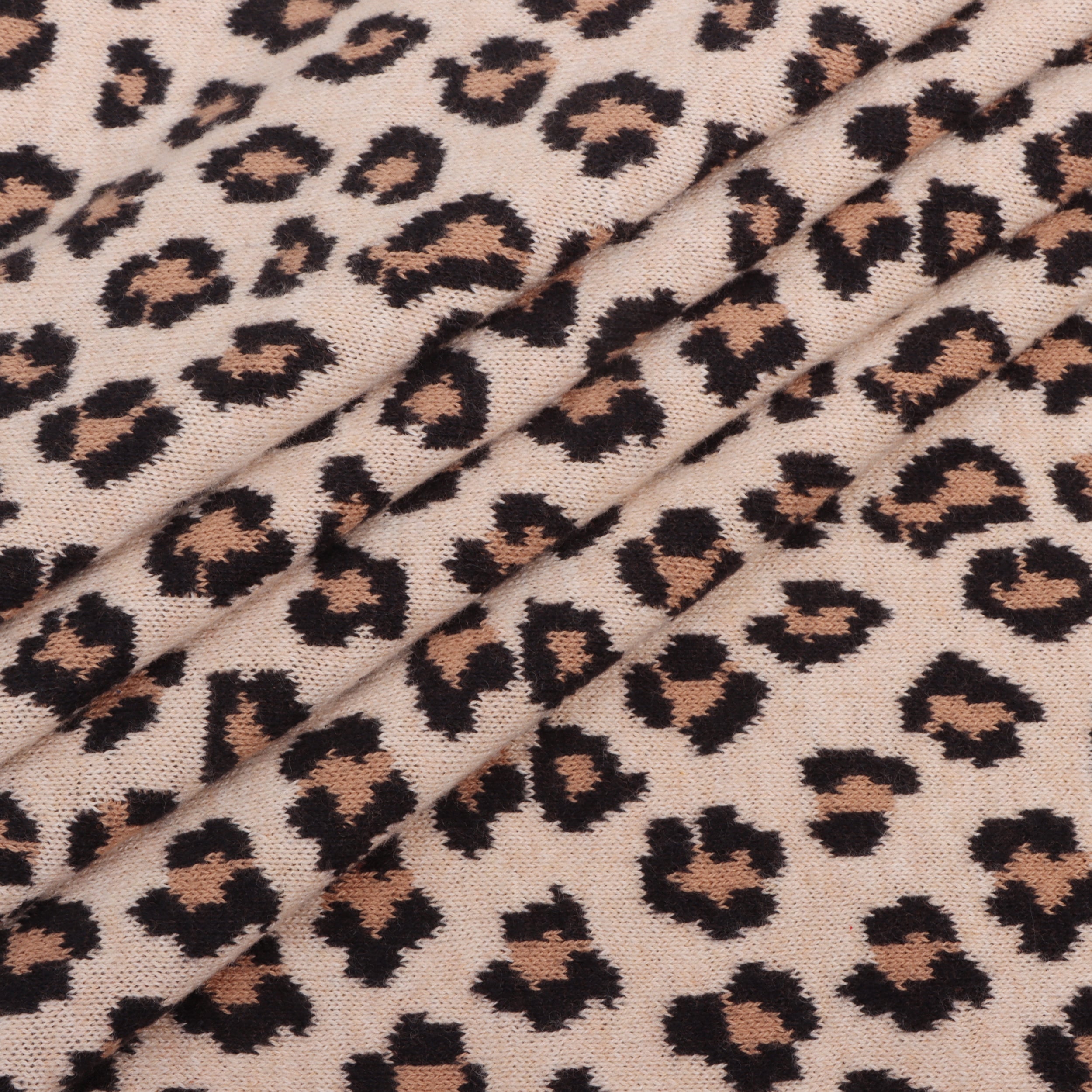 Leopard Animal - Jacquard Sweater Knit Baby Blanket (Organic Cotton)