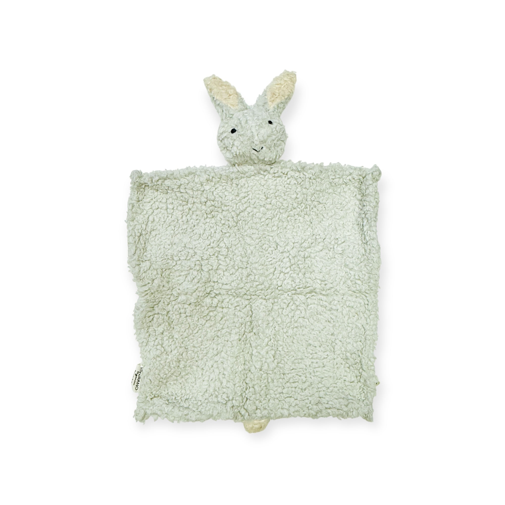 BUNNY - Organic SHERPA Lovey Baby Security Blanket Cuddle Cloth