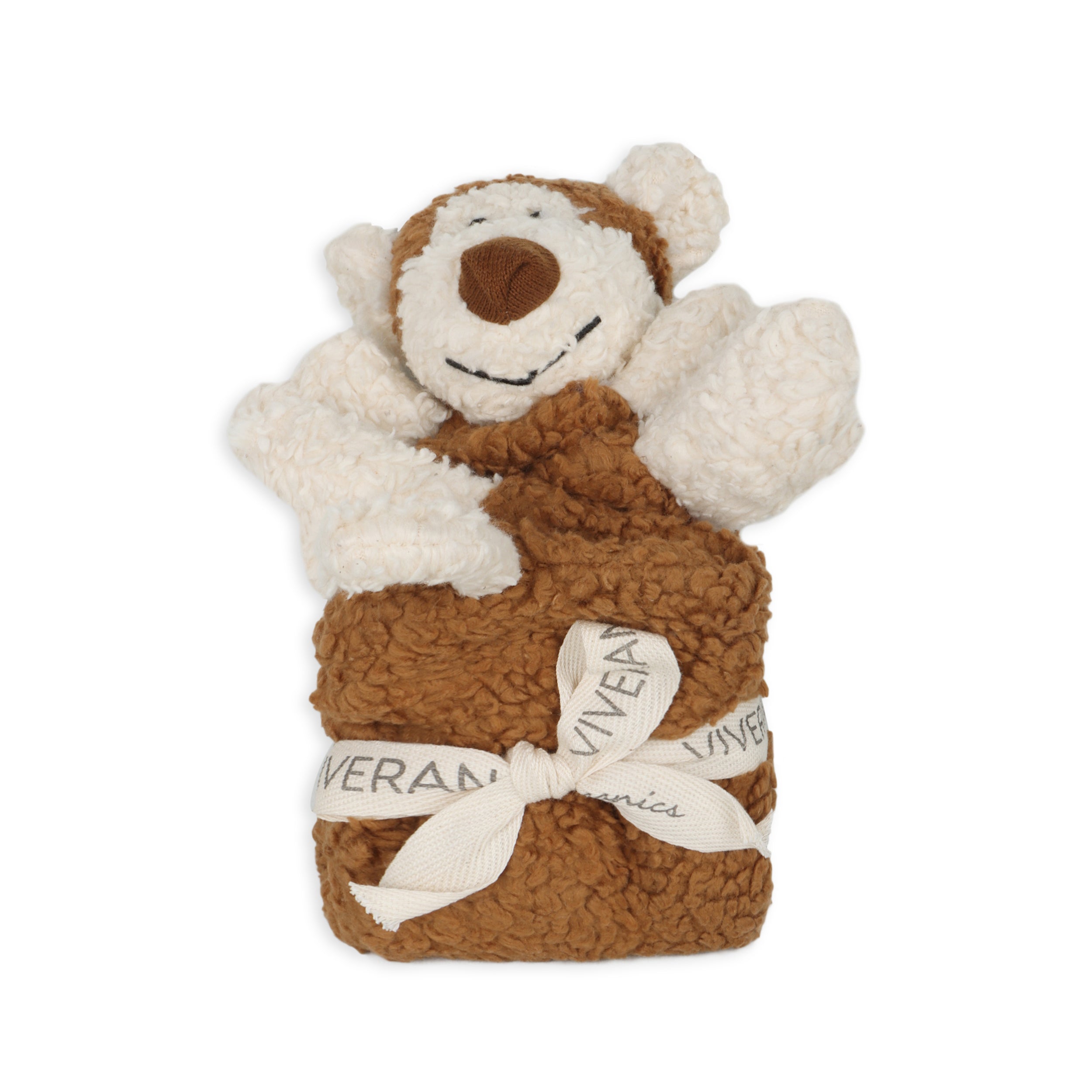 MONKEY - Organic SHERPA Lovey Baby Security Blanket Cuddle Cloth