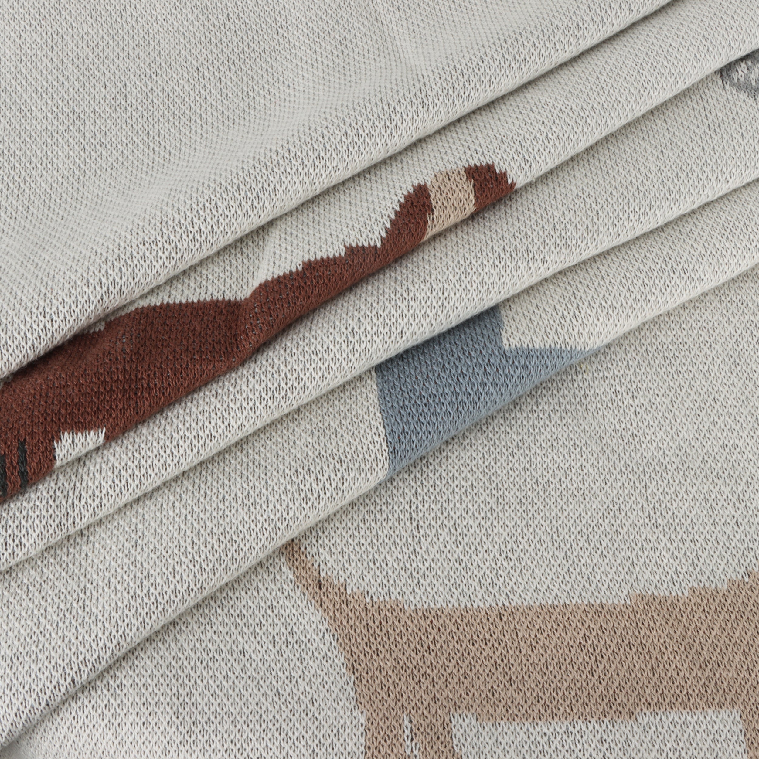 Buddy Dogs- Jacquard Sweater Knit Organic Cotton Baby Blankets by Viverano