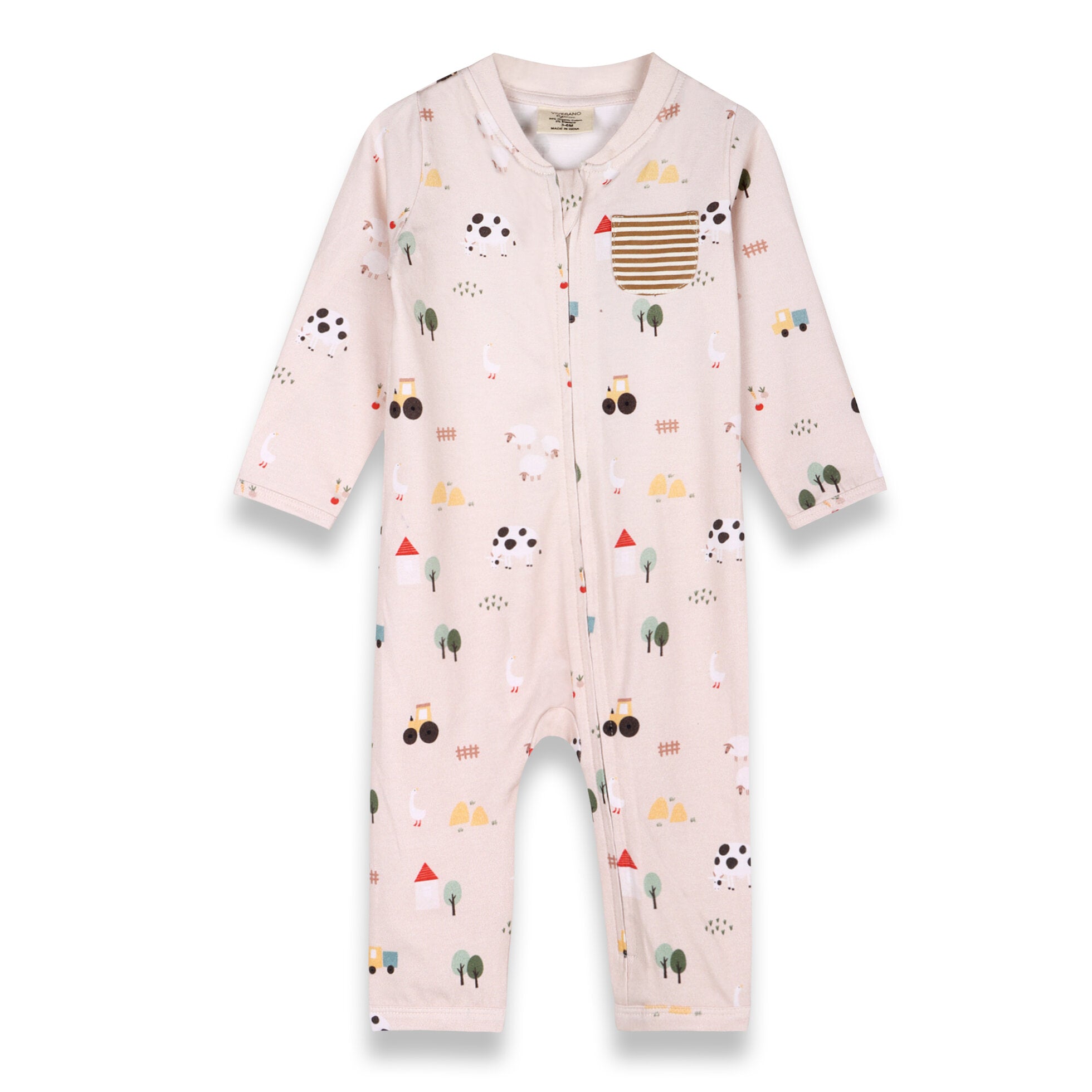 Farm Zipper Baby Coverall Jumpsuit (Organic Jersey)