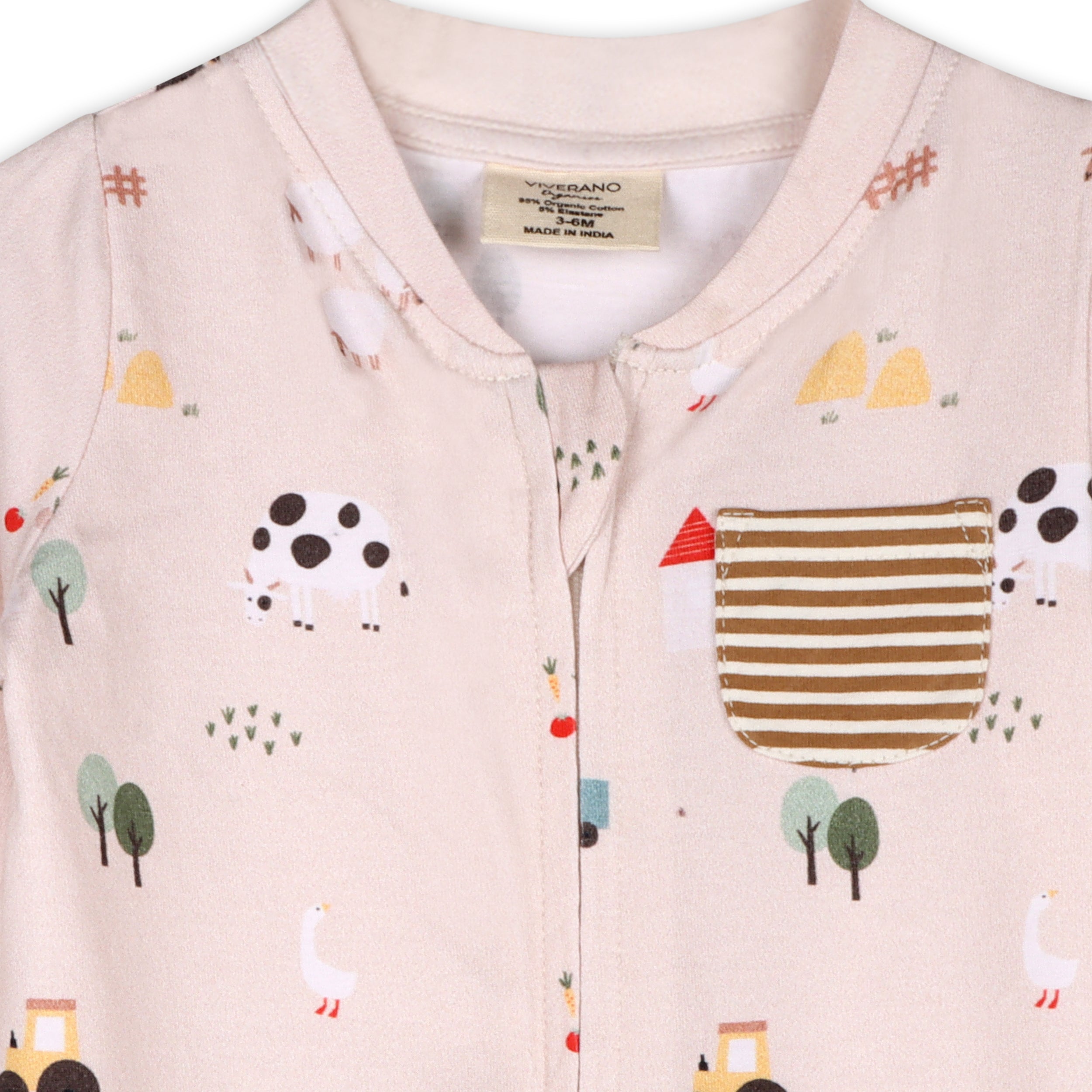 Farm Zipper Baby Coverall Jumpsuit (Organic Jersey)