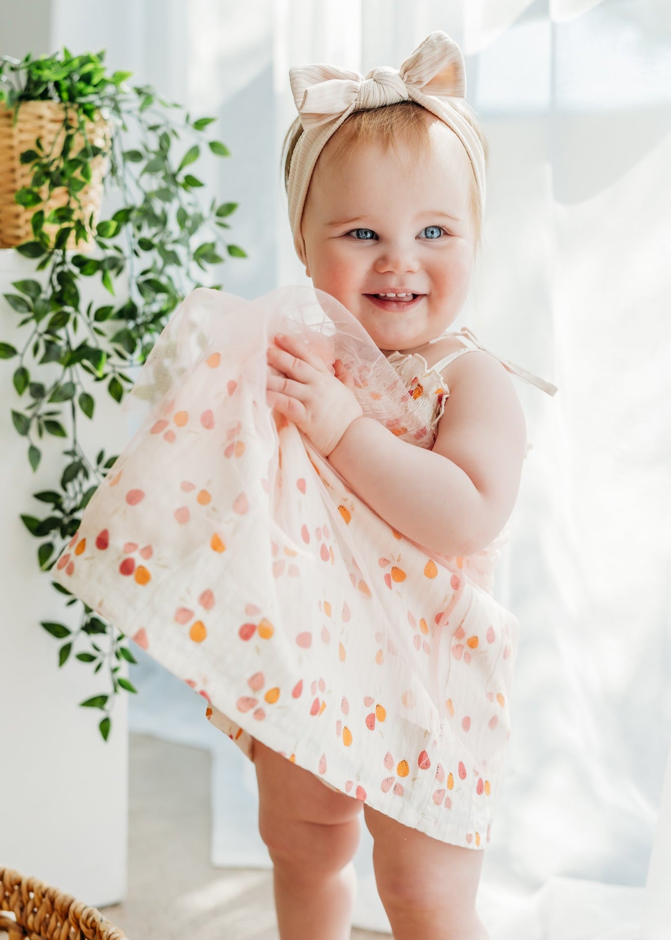 Taya Fruit Smocked Baby Tutu Dress + Bloomer (Organic Cotton)