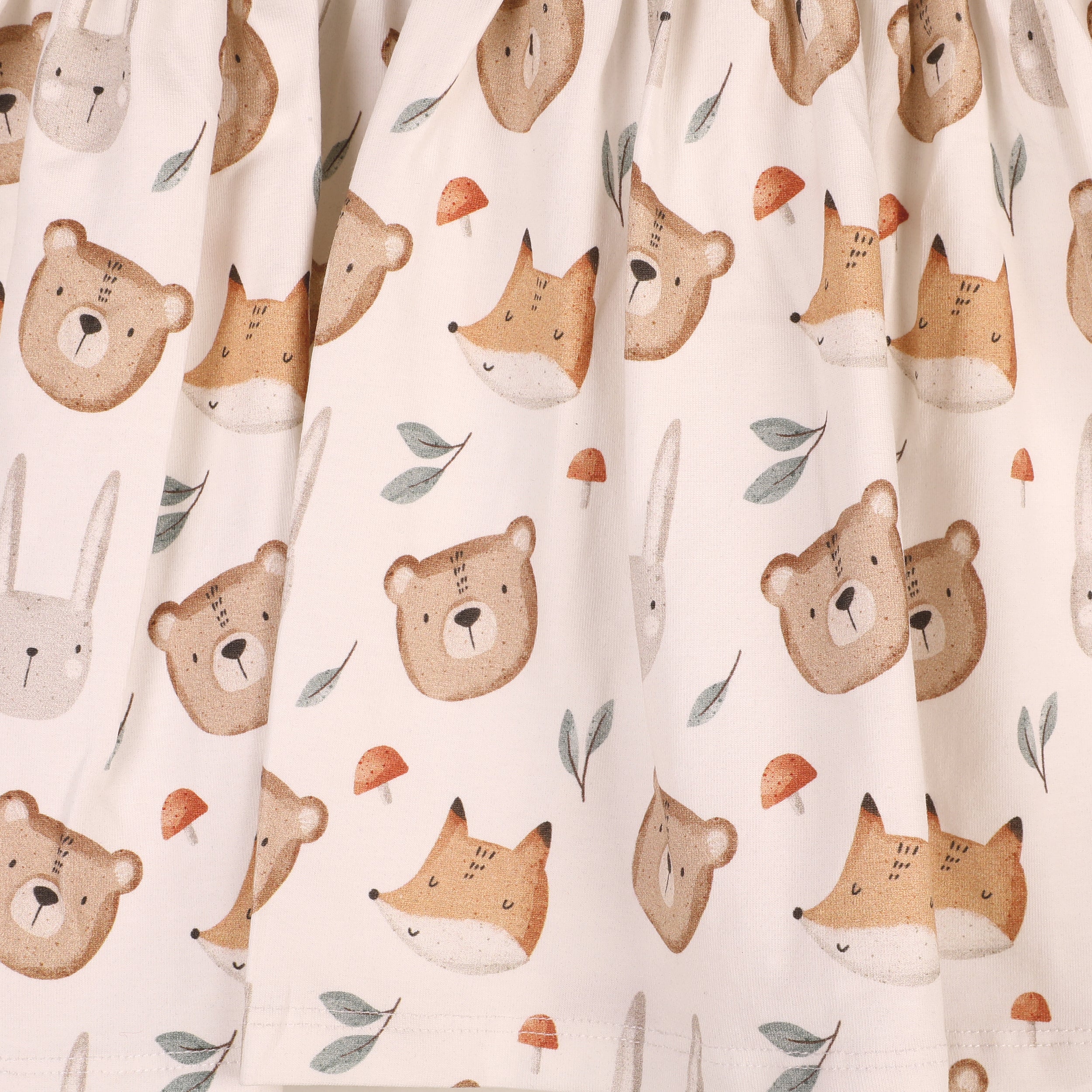 Forest Animals Fox Bear Baby Dress & Legging Set (Organic Jersey)