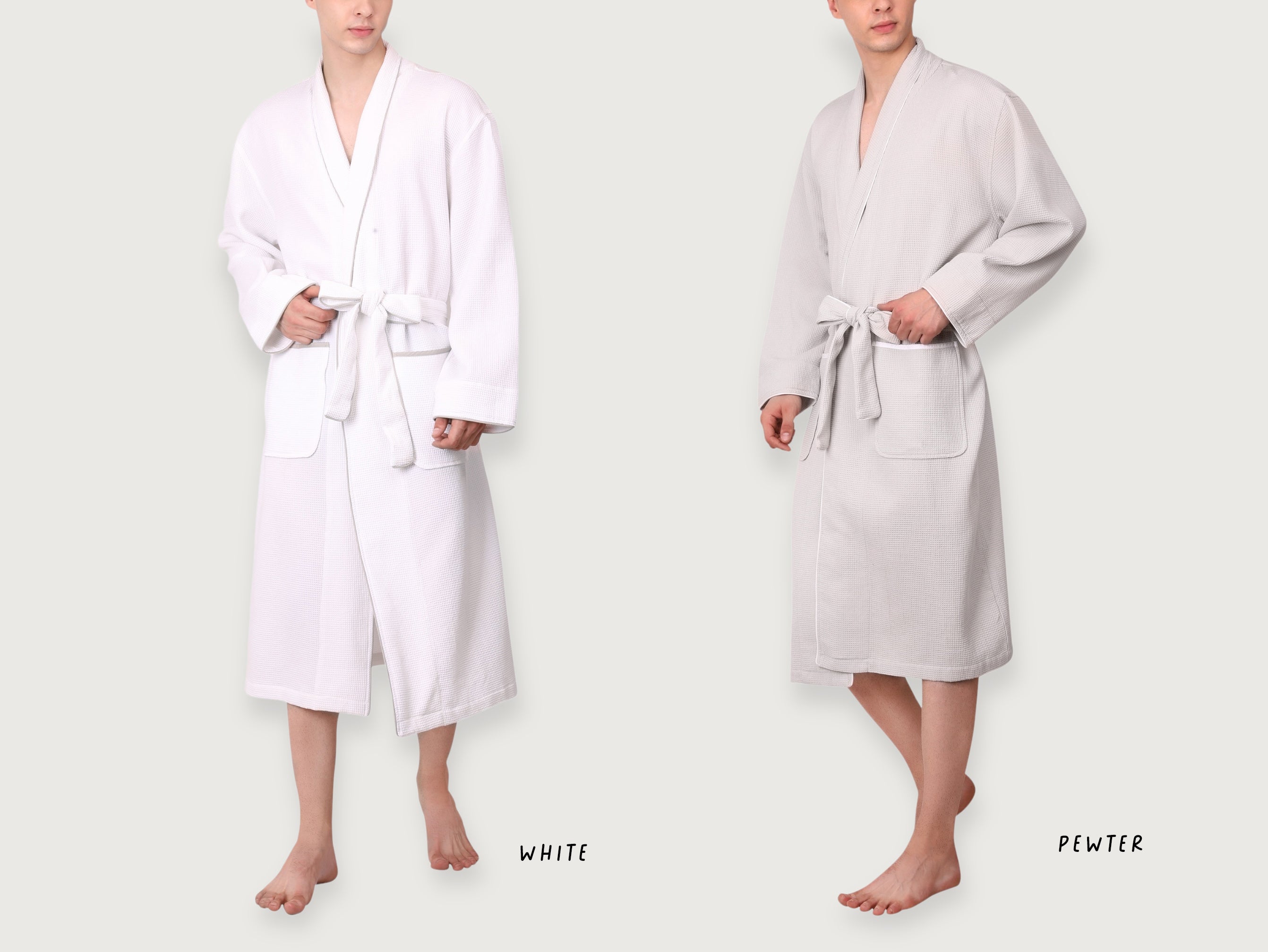 Men's Organic Waffle Weave Bathrobes (2 Colors) by Viverano Organics