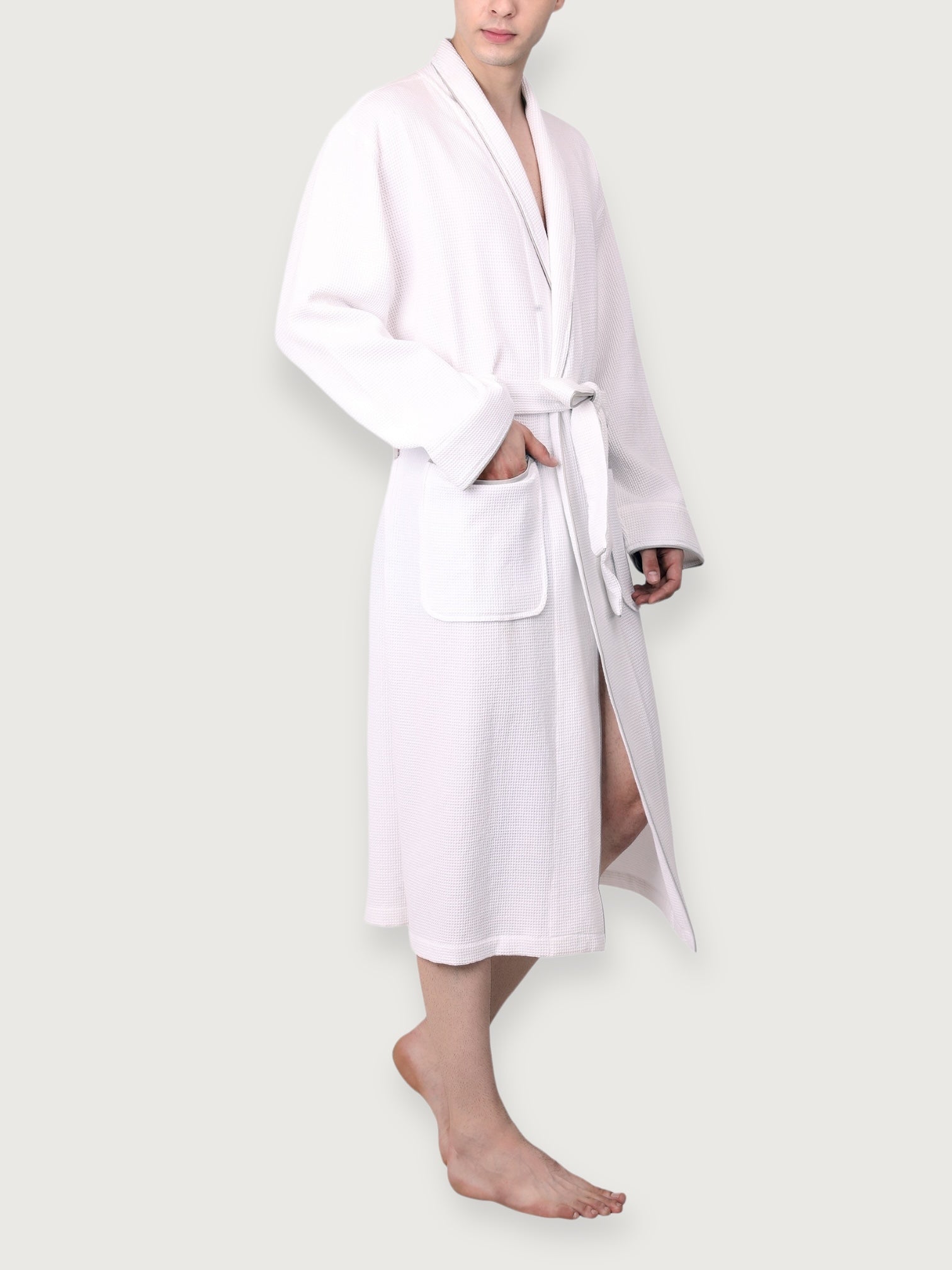 Men's Organic Waffle Weave Bathrobes by Viverano Organics