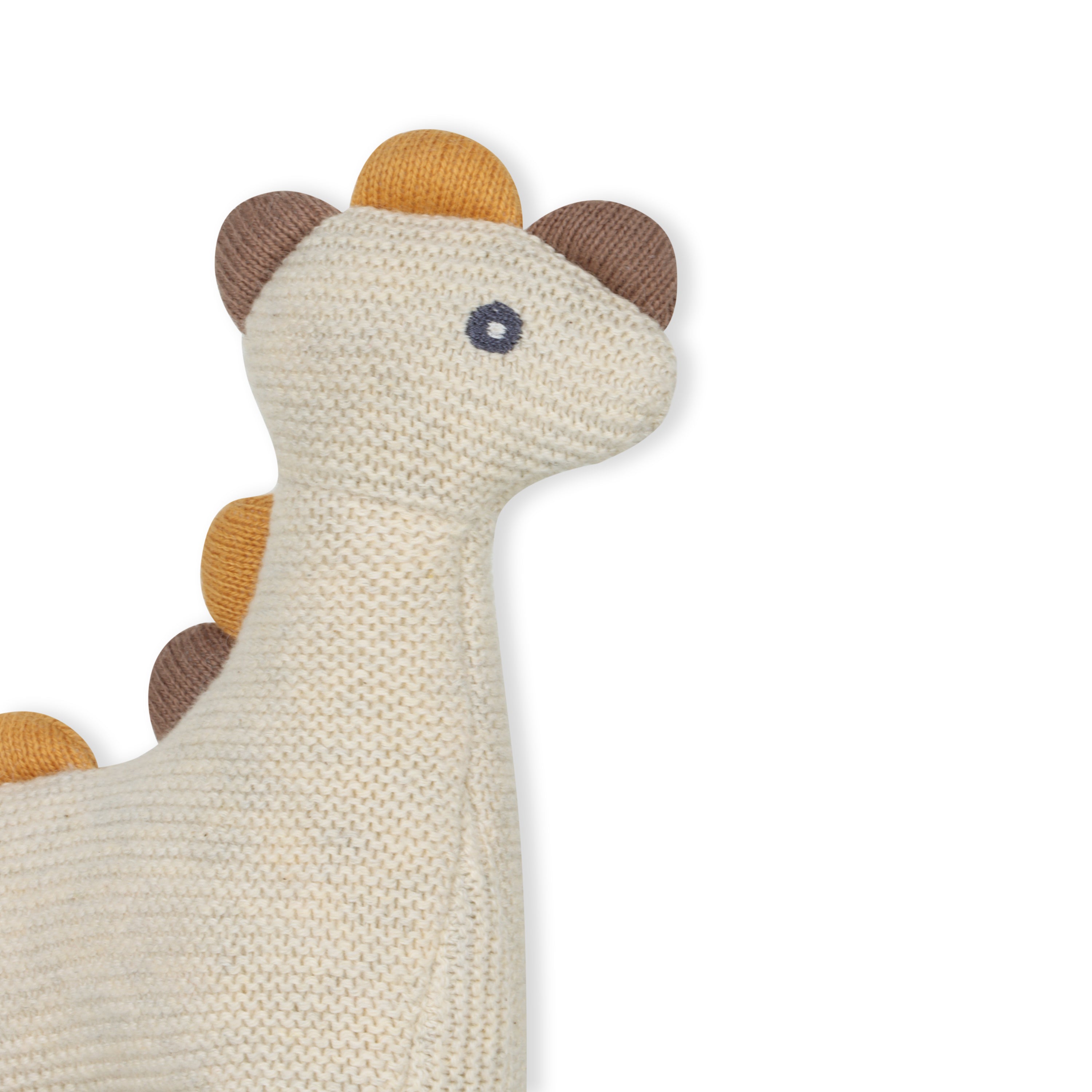 Dino Knit Stuffed Animal Baby Toy (Organic Cotton)