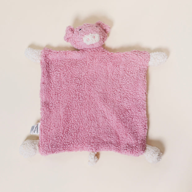 PIG - Organic SHERPA Lovey Baby Security Blanket Cuddle Cloth