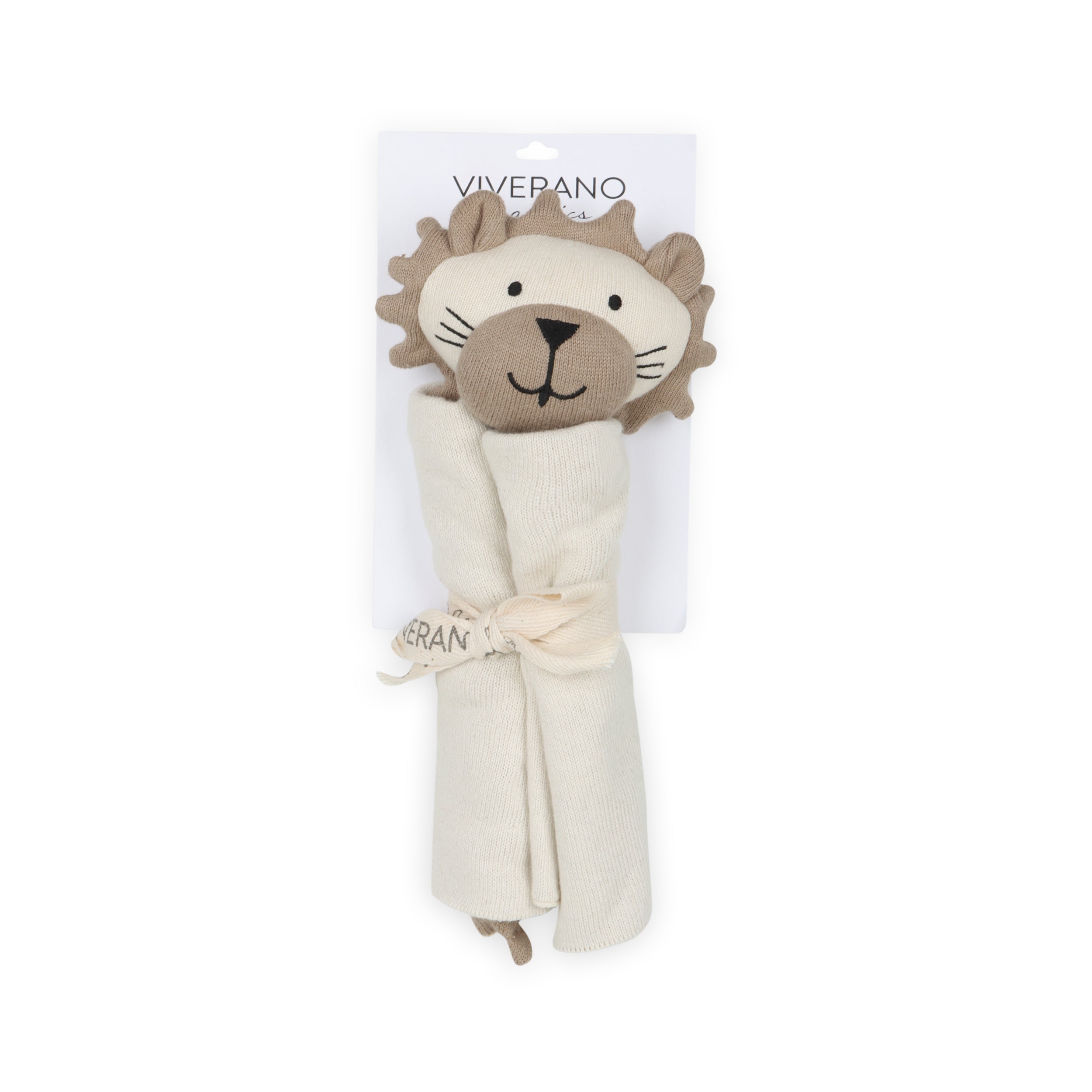 Organic Baby Lovey Security Blanket Cuddle Cloth - Lion (Viverano)